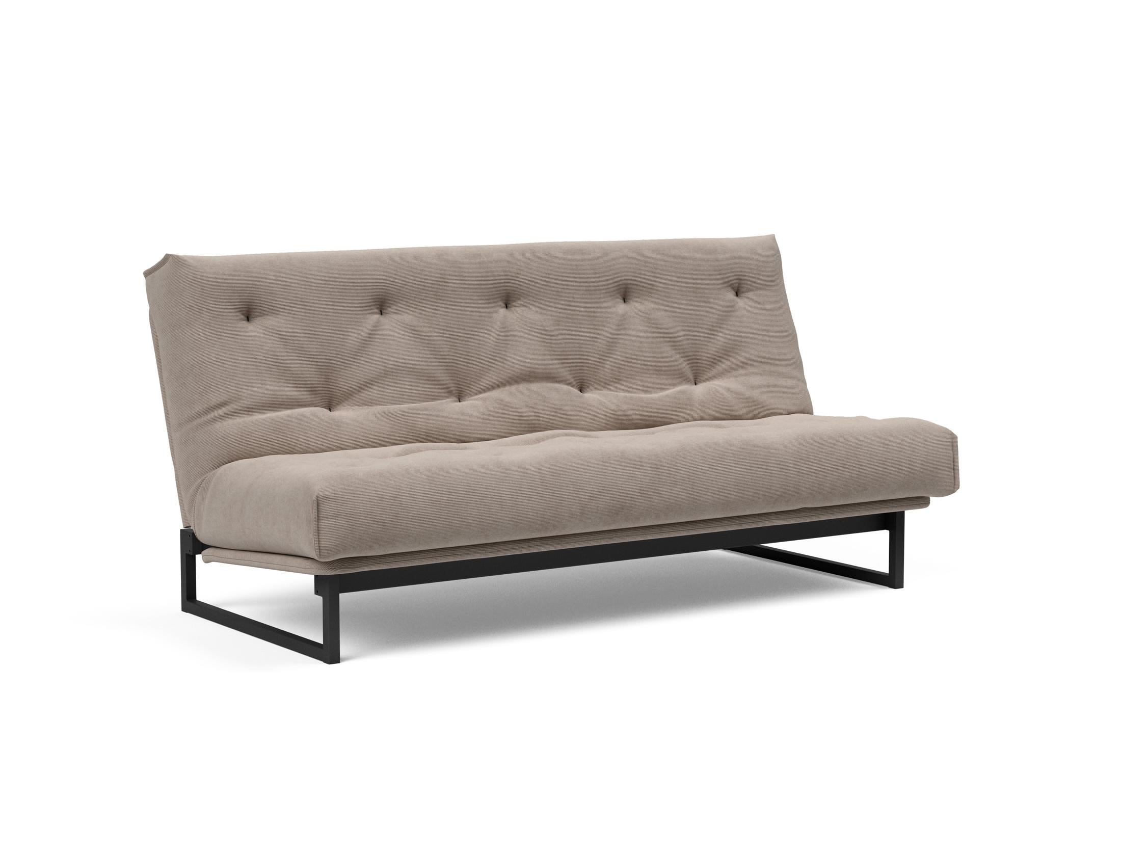Fraction 140 Bettsofa Nordic: Stilvolles Sofa mit Soft Spring Bezug. Ideal für entspannte Stunden und als komfortable Schlaflösung.