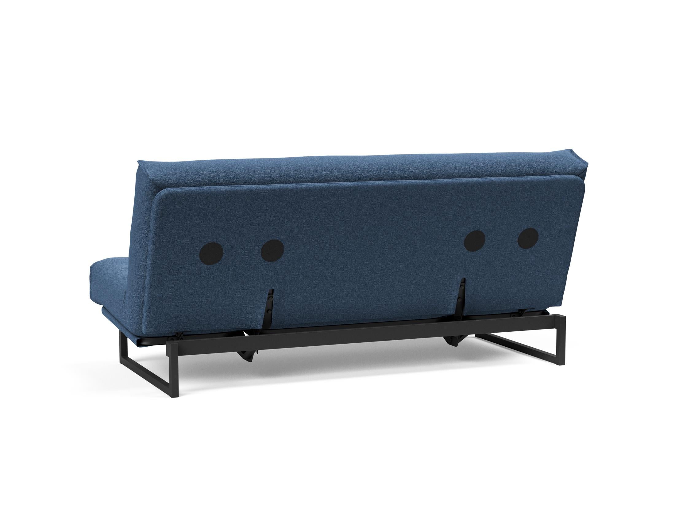 Fraction 140 Bettsofa Nordic Soft Spring: modernes skandinavisches Sofa, perfekt für kompakte Wohnräume, bietet stilvollen Komfort und praktische Schlaflösung.