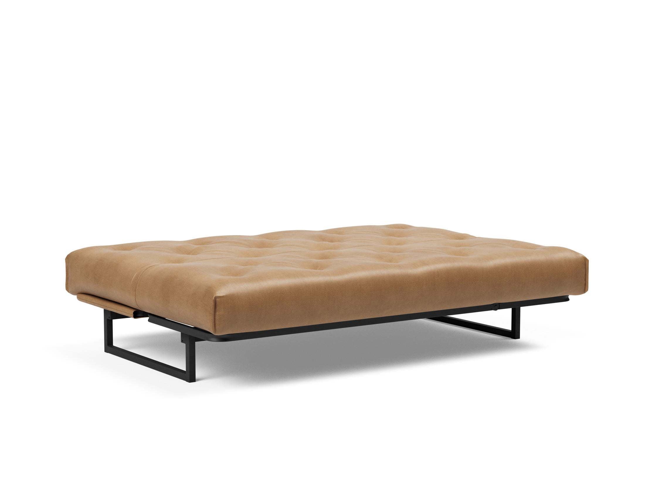 Fraction 140 Bettsofa Nordic Soft Spring: modernes skandinavisches Sofa, perfekt für kompakte Wohnräume, bietet stilvollen Komfort und praktische Schlaflösung.