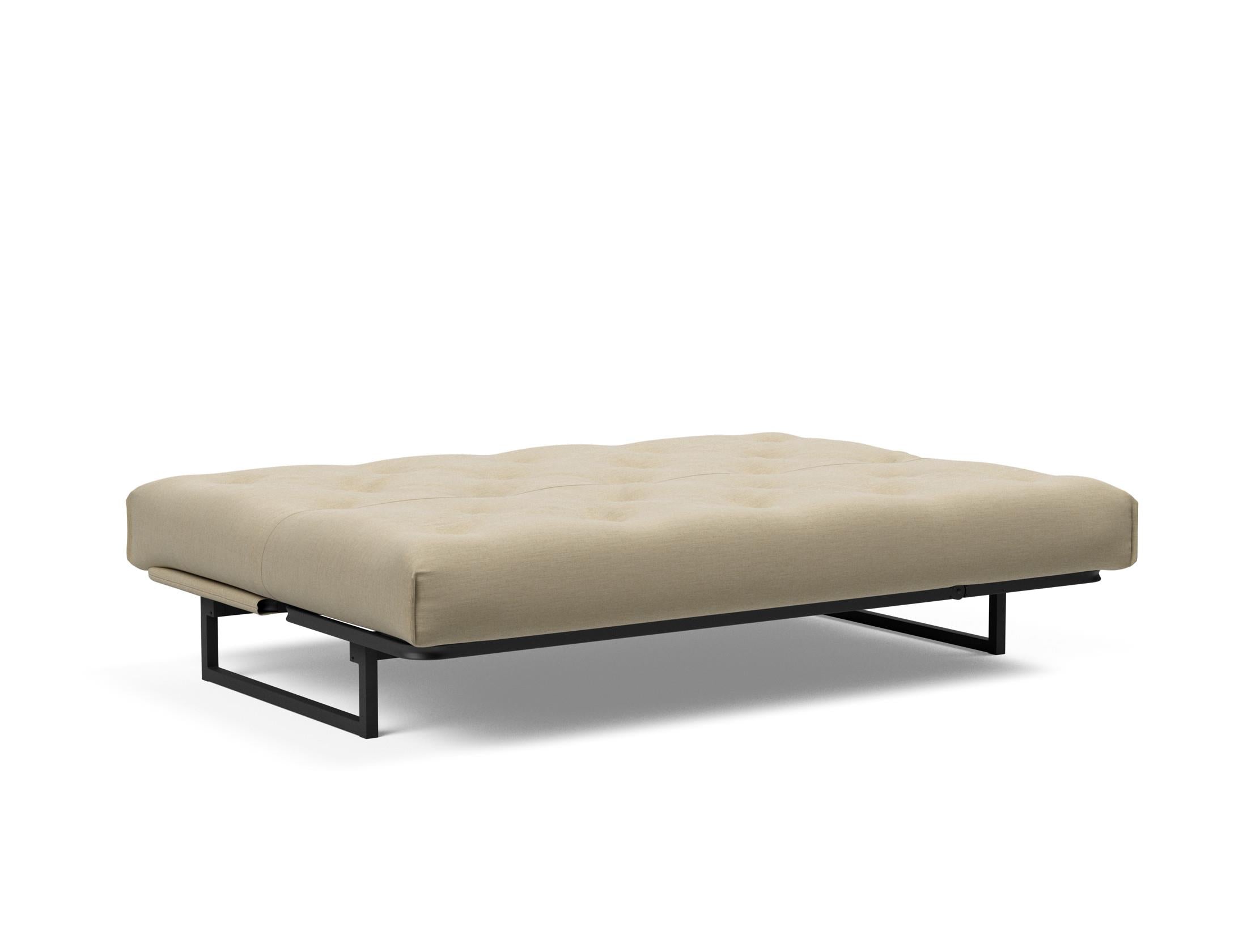 Fraction 140 Bettsofa Nordic Soft Spring: modernes skandinavisches Sofa, perfekt für kompakte Wohnräume, bietet stilvollen Komfort und praktische Schlaflösung.