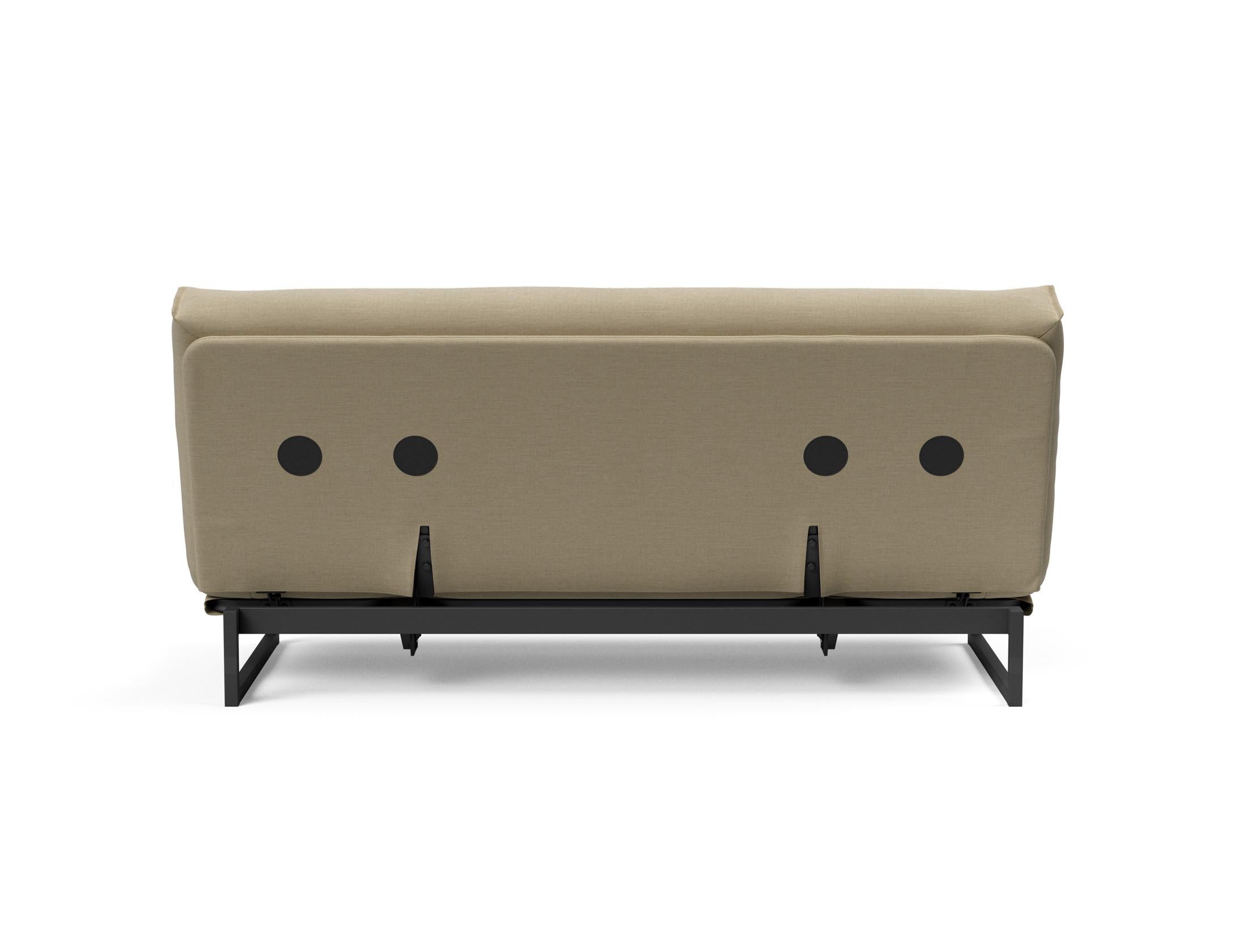 Fraction 140 Bettsofa Nordic: Stilvolles Sofa mit Soft Spring Bezug. Ideal für entspannte Stunden und als komfortable Schlaflösung.