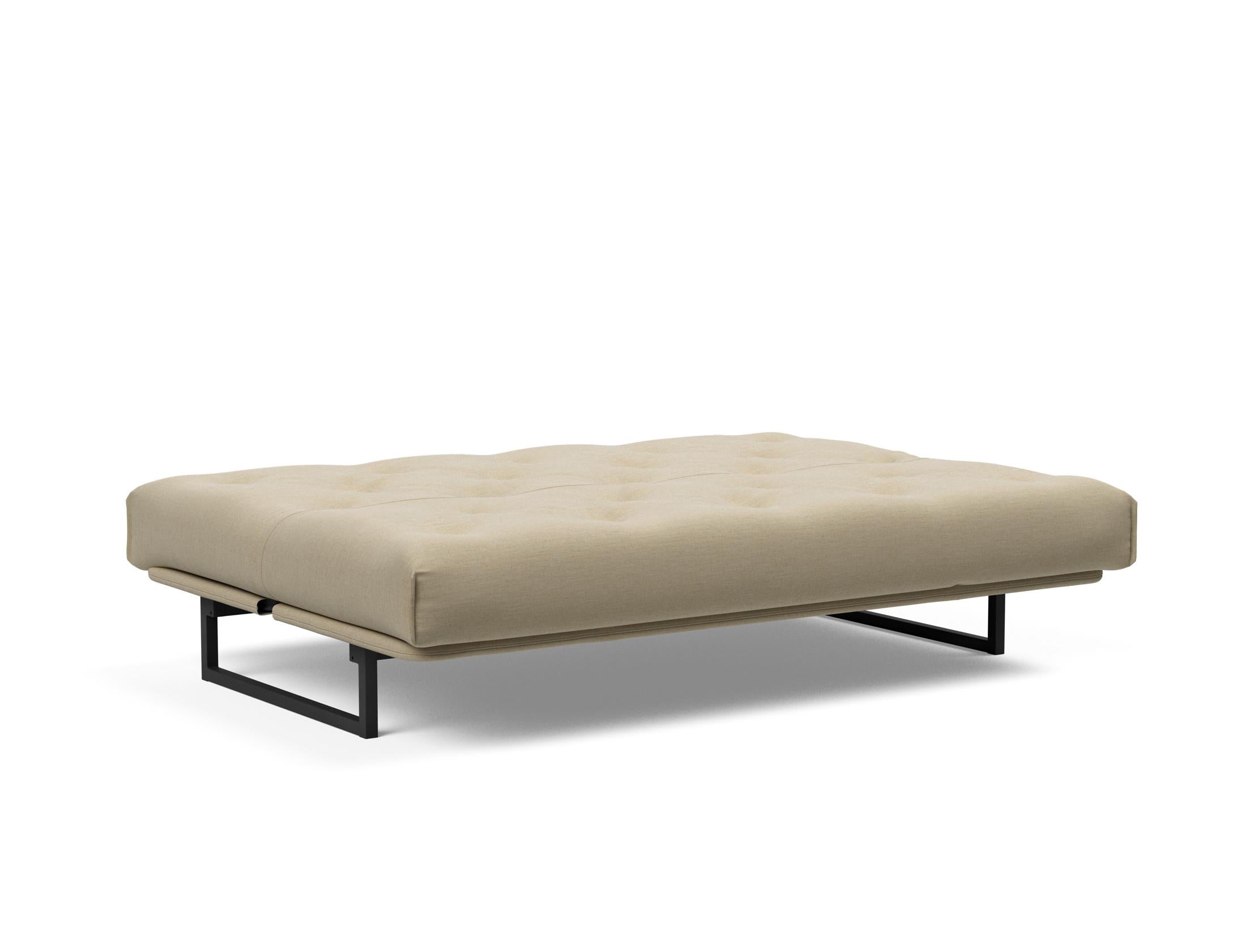 Fraction 140 Bettsofa Nordic: Stilvolles Sofa mit Soft Spring Bezug. Ideal für entspannte Stunden und als komfortable Schlaflösung.