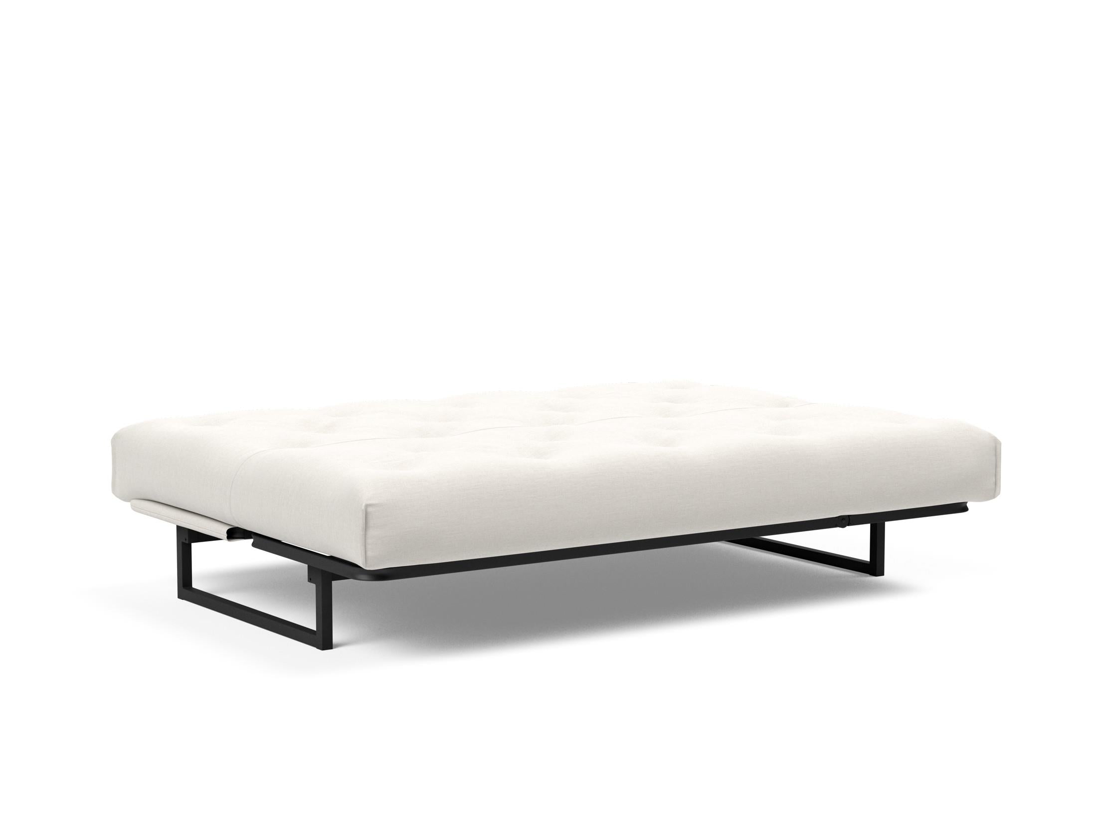Fraction 140 Bettsofa Nordic Soft Spring: modernes skandinavisches Sofa, perfekt für kompakte Wohnräume, bietet stilvollen Komfort und praktische Schlaflösung.