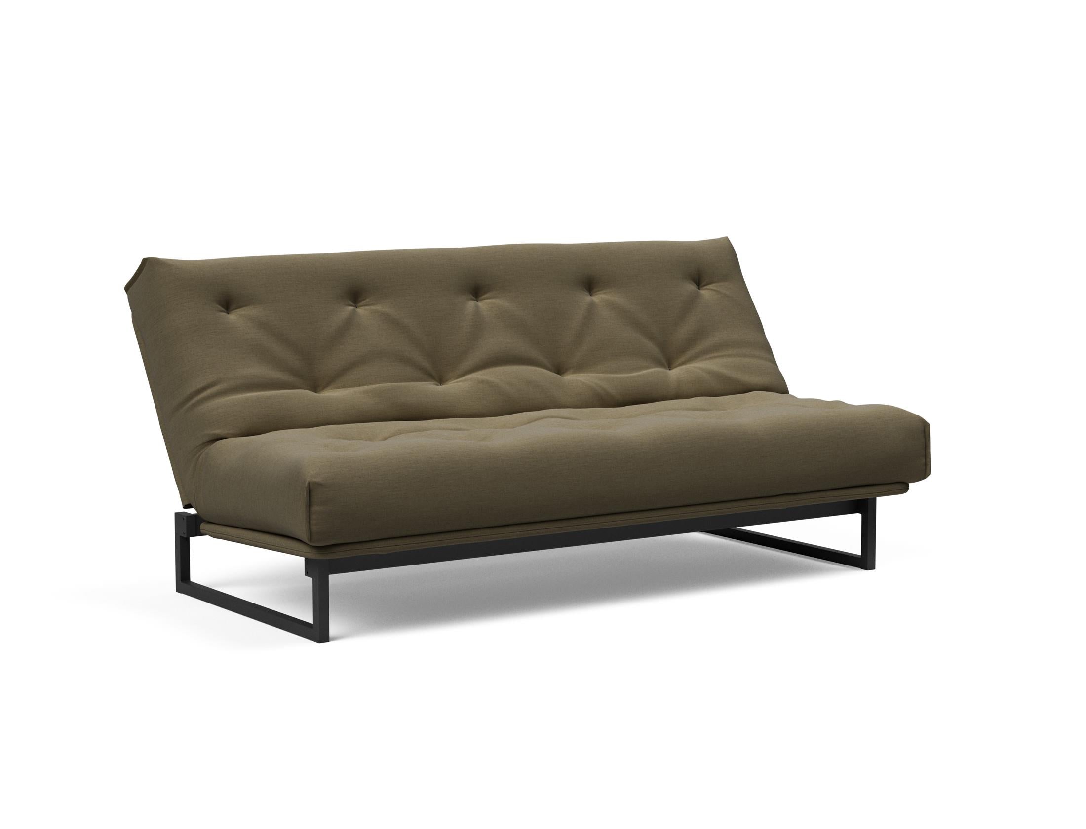 Fraction 140 Bettsofa Nordic: Stilvolles Sofa mit Soft Spring Bezug. Ideal für entspannte Stunden und als komfortable Schlaflösung.