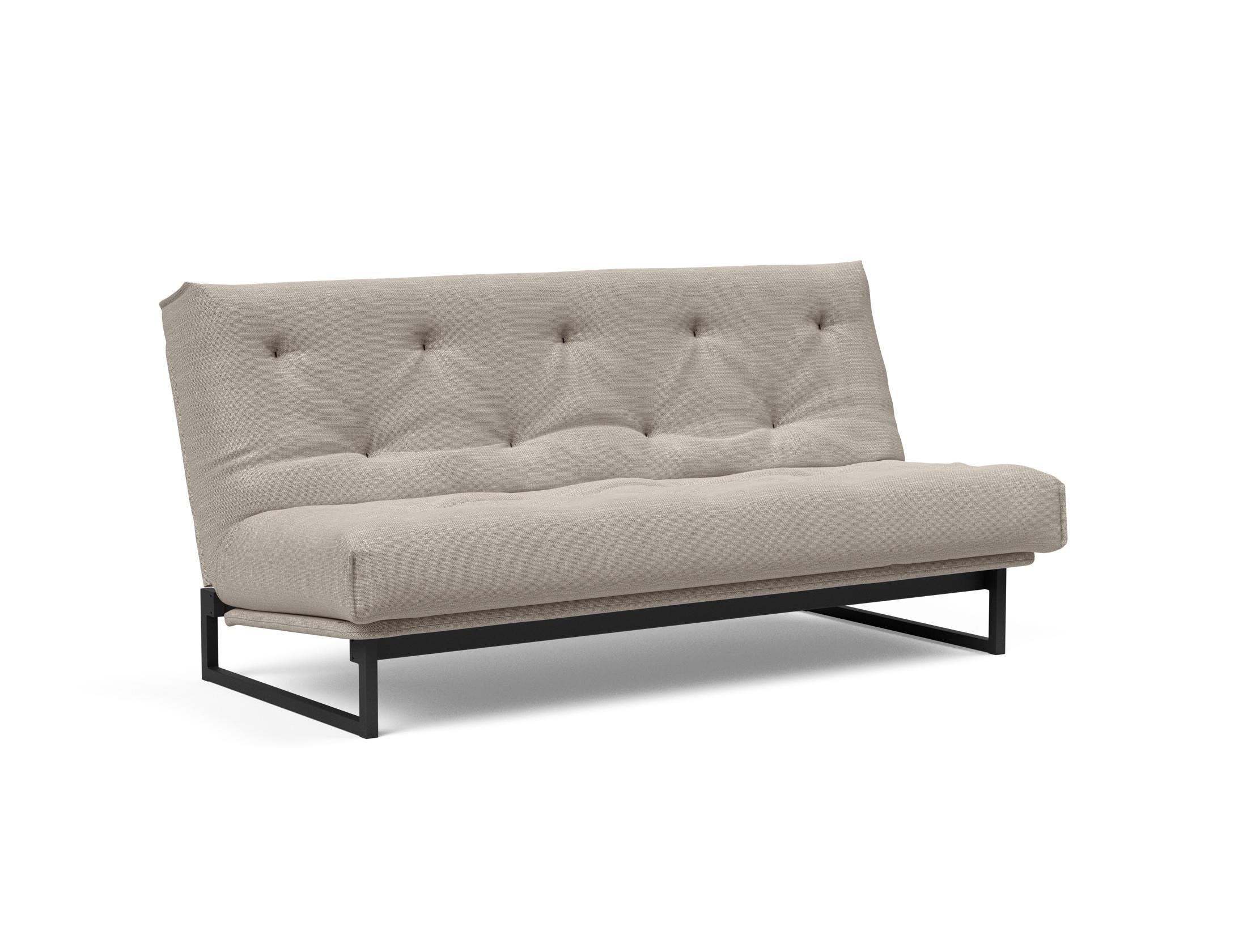 Fraction 140 Bettsofa Nordic: Stilvolles Sofa mit Soft Spring Bezug. Ideal für entspannte Stunden und als komfortable Schlaflösung.