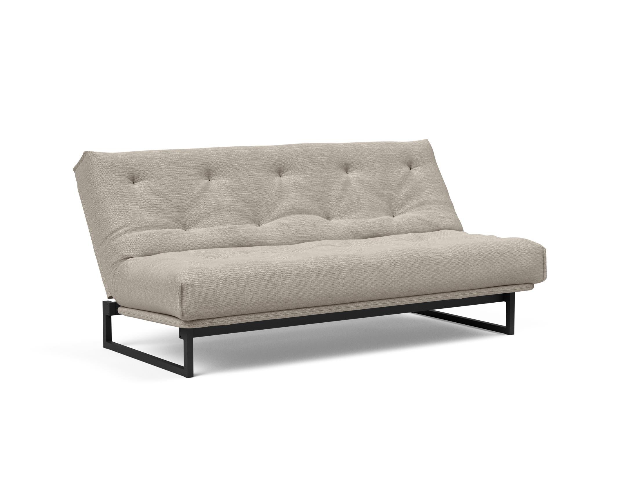 Fraction 140 Bettsofa Nordic: Stilvolles Sofa mit Soft Spring Bezug. Ideal für entspannte Stunden und als komfortable Schlaflösung.