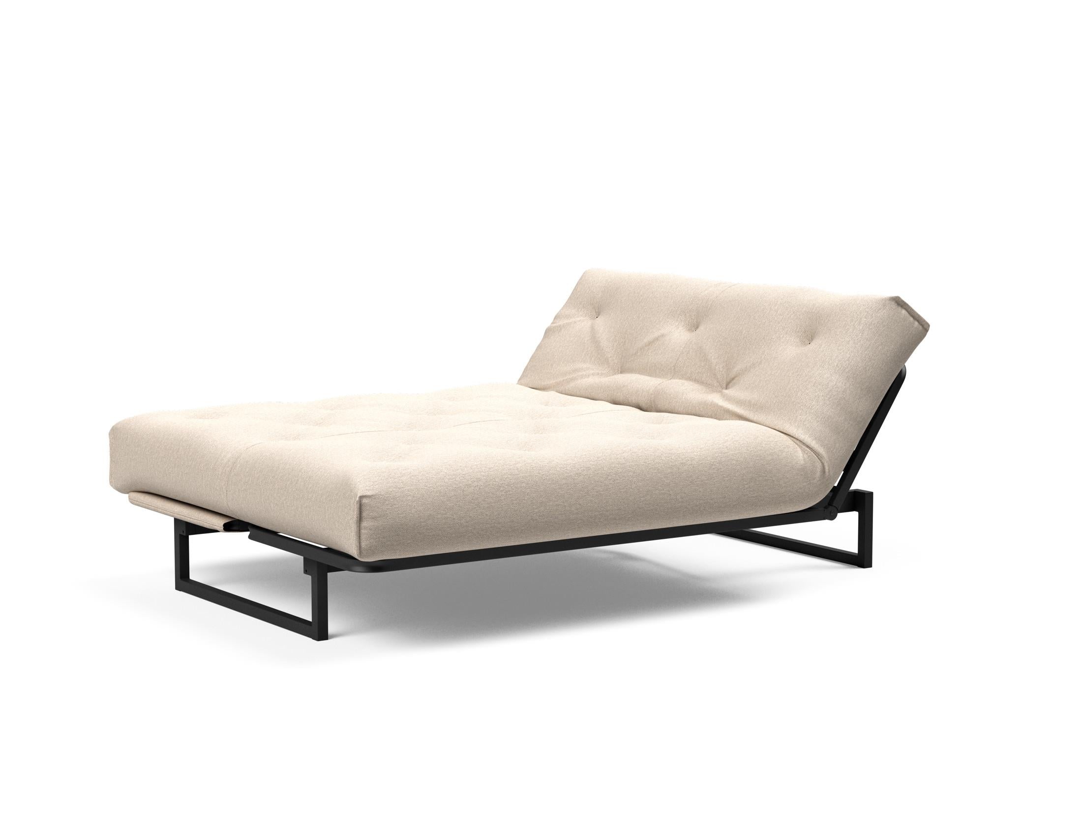 Fraction 140 Bettsofa Nordic Soft Spring: elegantes skandinavisches Design, ideal für kleine Räume, vereint Komfort und Funktionalität für erholsame Nächte.