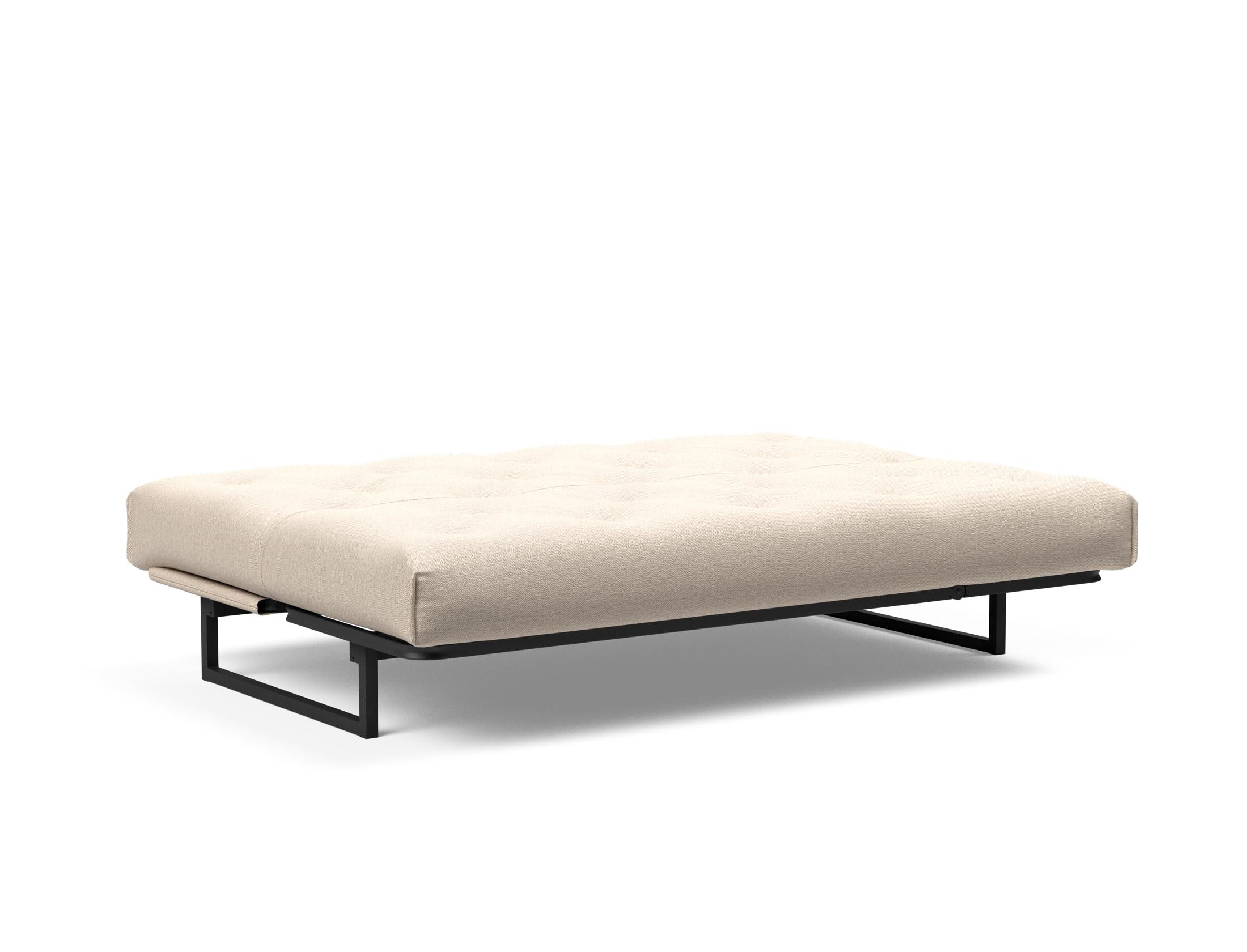 Fraction 140 Bettsofa Nordic Soft Spring: modernes skandinavisches Sofa, perfekt für kompakte Wohnräume, bietet stilvollen Komfort und praktische Schlaflösung.