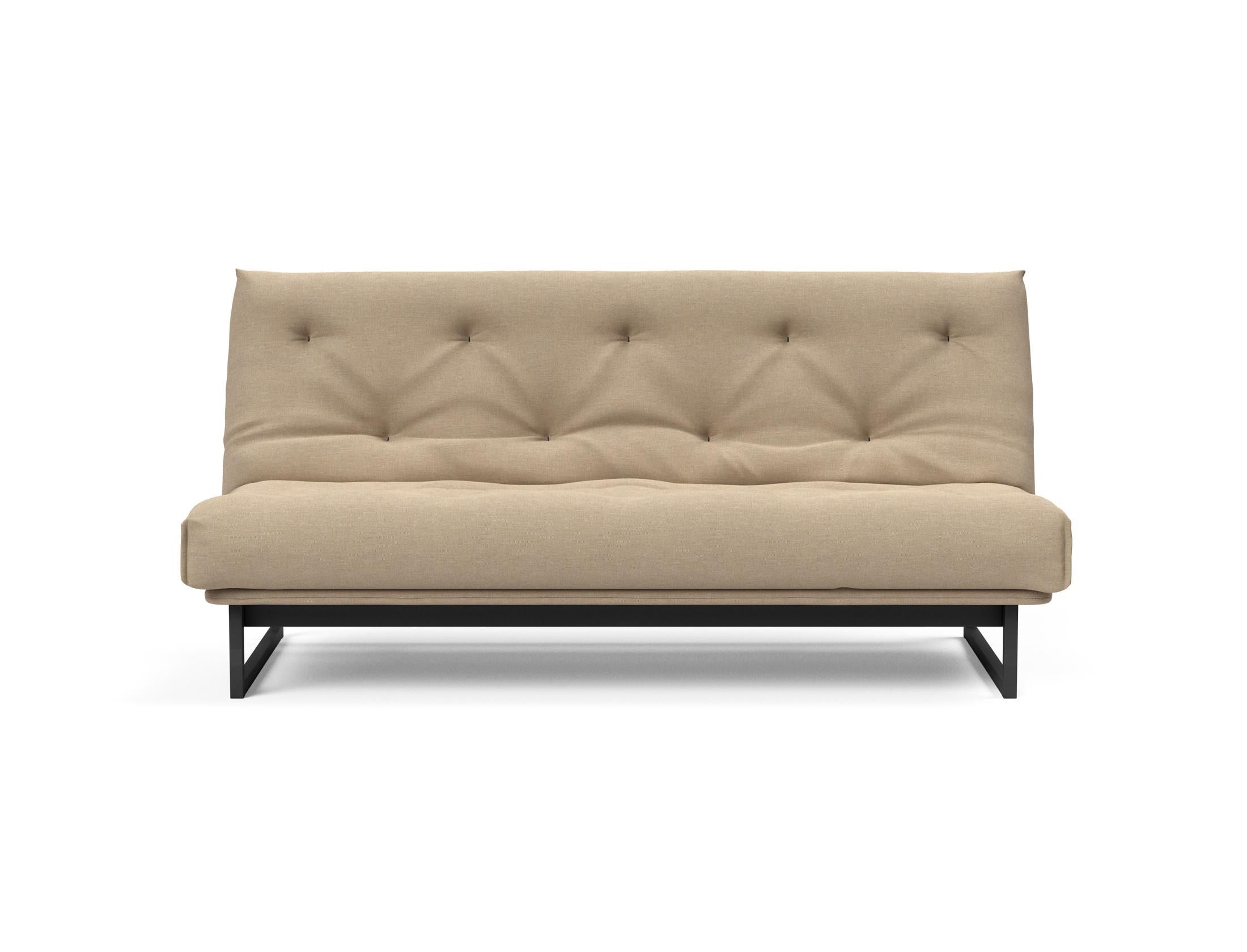 Fraction 140 Bettsofa Nordic: Elegantes Design mit Soft Spring Bezug. Perfekt für gemütliche Abende und als praktische Schlafgelegenheit.
