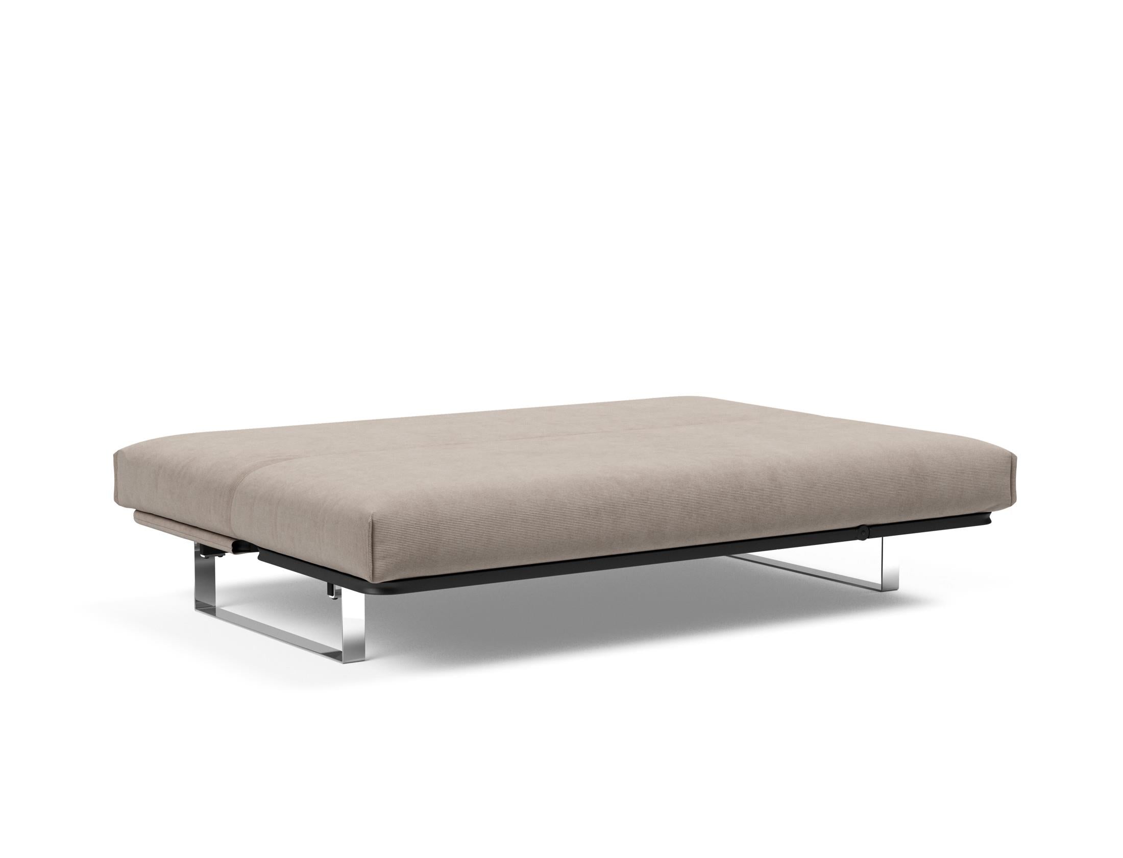 Entdecken Sie das Minimum Bettsofa 140 Nordic Cover von Innovation Living: stilvolles skandinavisches Design, komfortable Soft Spring Matratze und vielseitige Nutzungsmöglichkeiten.
