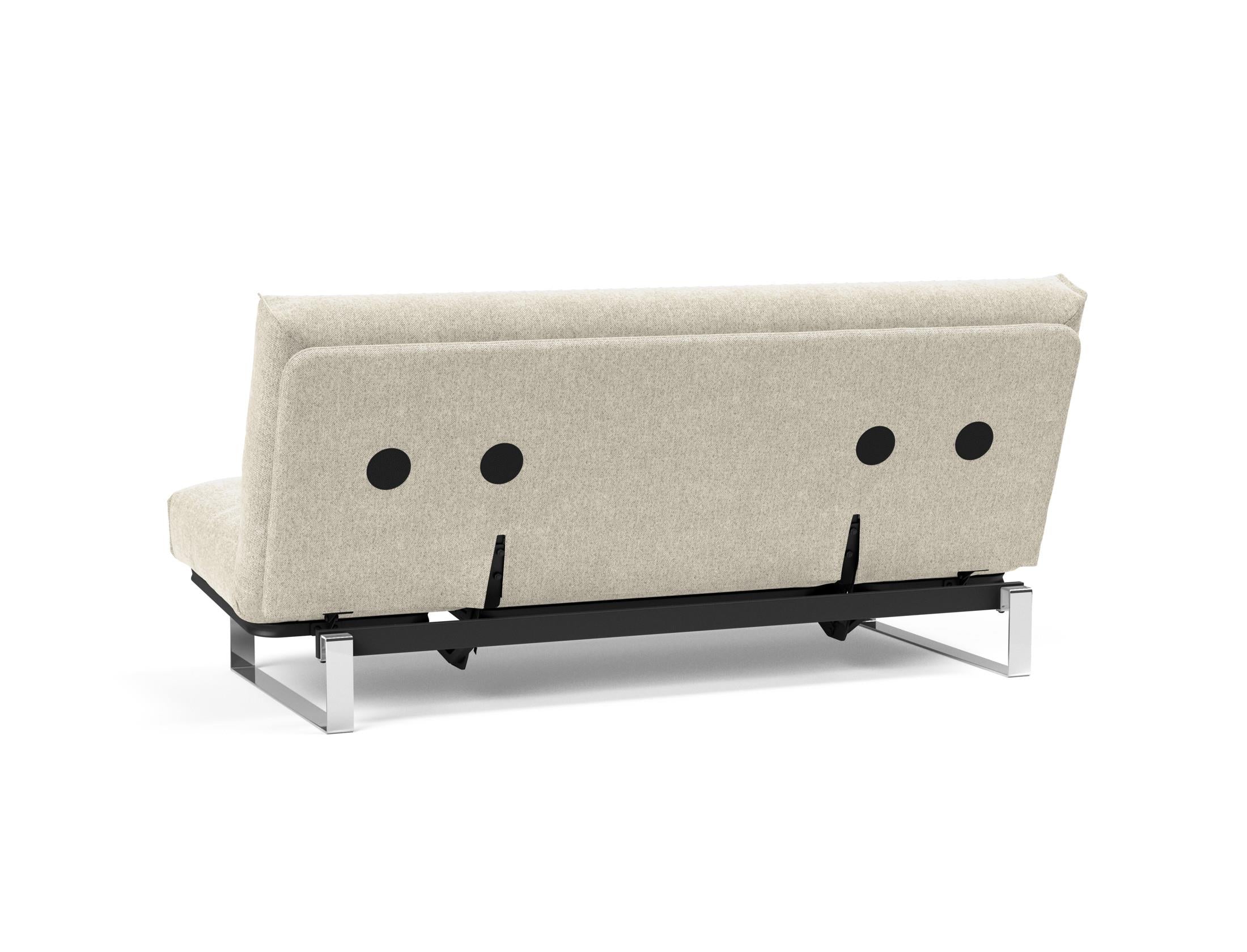 Erleben Sie das Minimum Bettsofa 140 Nordic Cover von Innovation Living: modernes skandinavisches Design, bequeme Soft Spring Matratze und multifunktionale Anwendung.