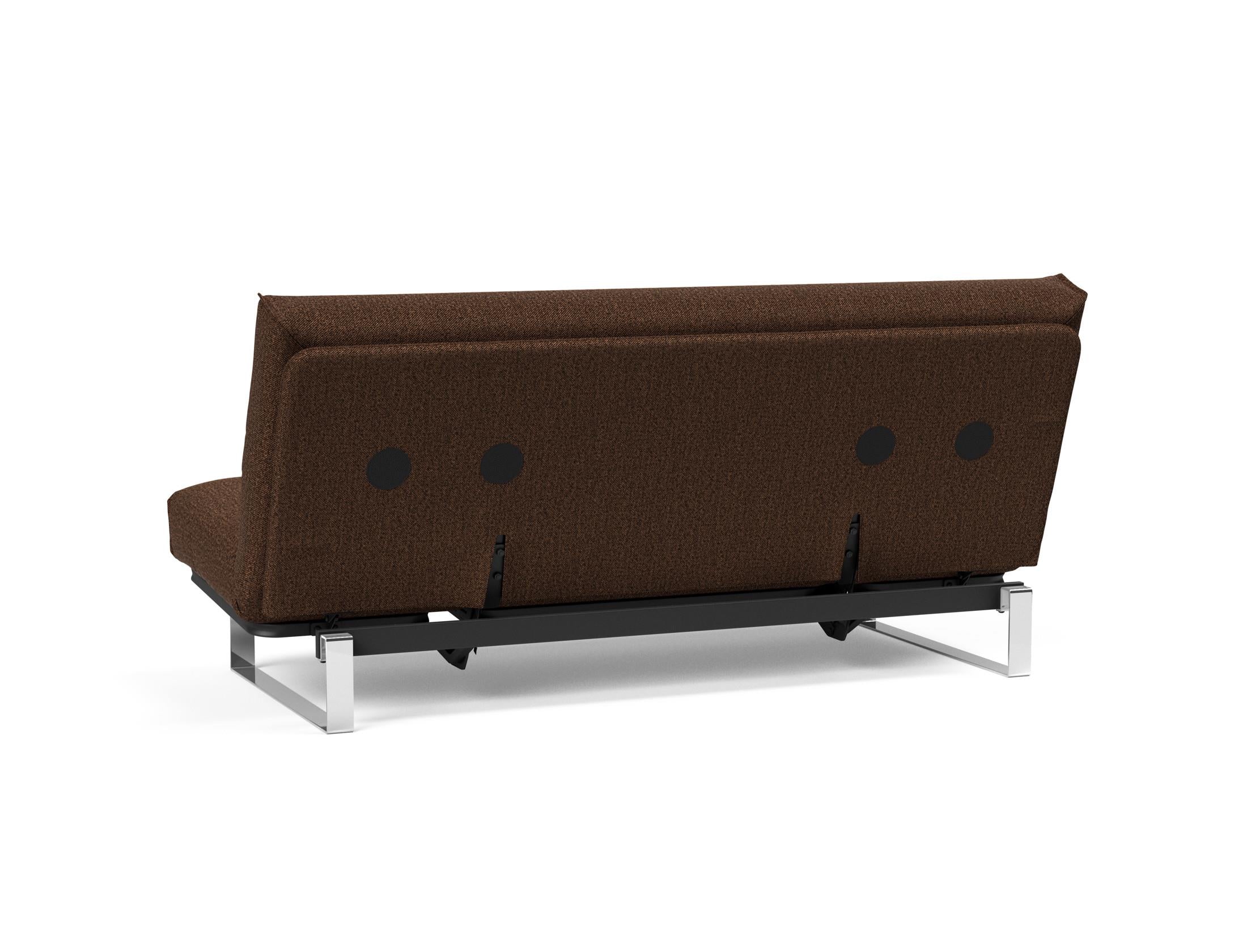 Erleben Sie das Minimum Bettsofa 140 Nordic Cover von Innovation Living: modernes skandinavisches Design, bequeme Soft Spring Matratze und multifunktionale Anwendung.