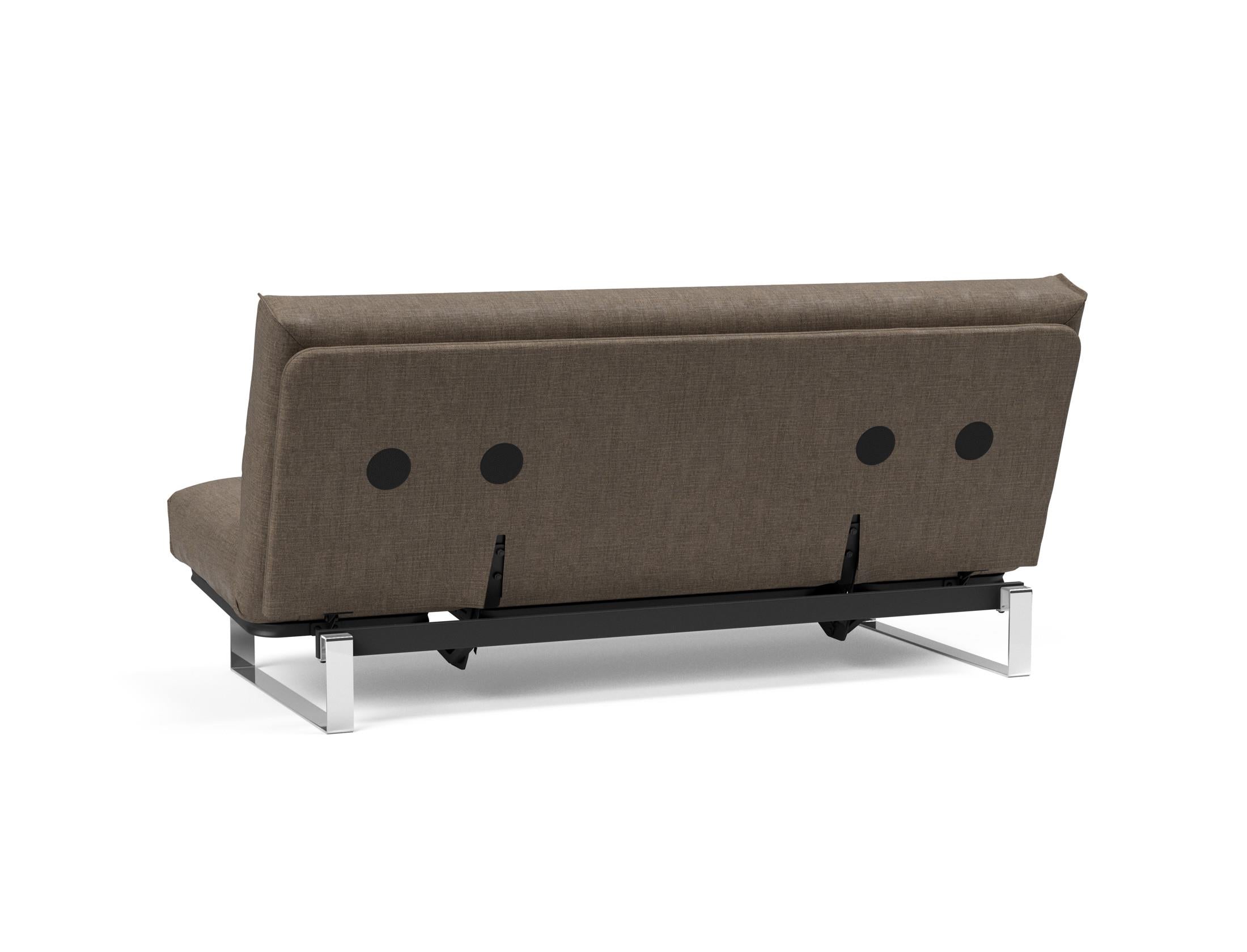 Erleben Sie das Minimum Bettsofa 140 Nordic Cover von Innovation Living: modernes skandinavisches Design, bequeme Soft Spring Matratze und flexible Einsatzmöglichkeiten.