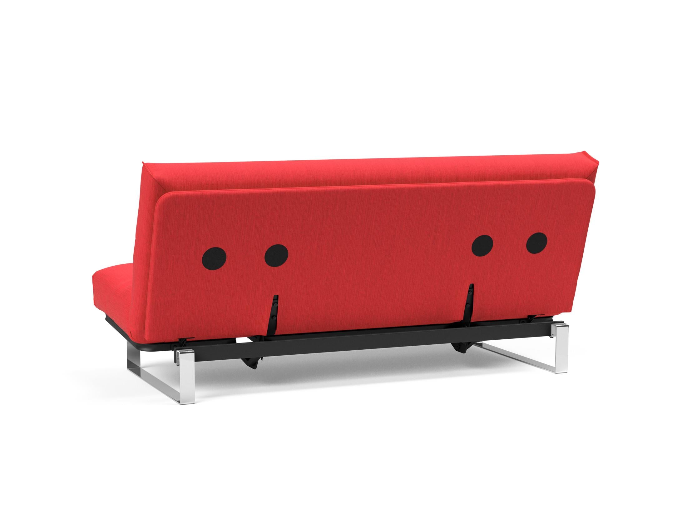 Erleben Sie das Minimum Bettsofa 140 Nordic Cover von Innovation Living: modernes skandinavisches Design, bequeme Soft Spring Matratze und flexible Einsatzmöglichkeiten.