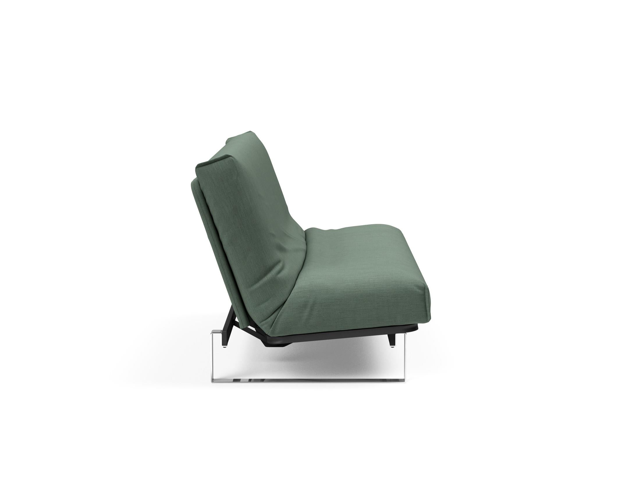 Erleben Sie das Minimum Bettsofa 140 Nordic Cover von Innovation Living: modernes skandinavisches Design, bequeme Soft Spring Matratze und flexible Einsatzmöglichkeiten.