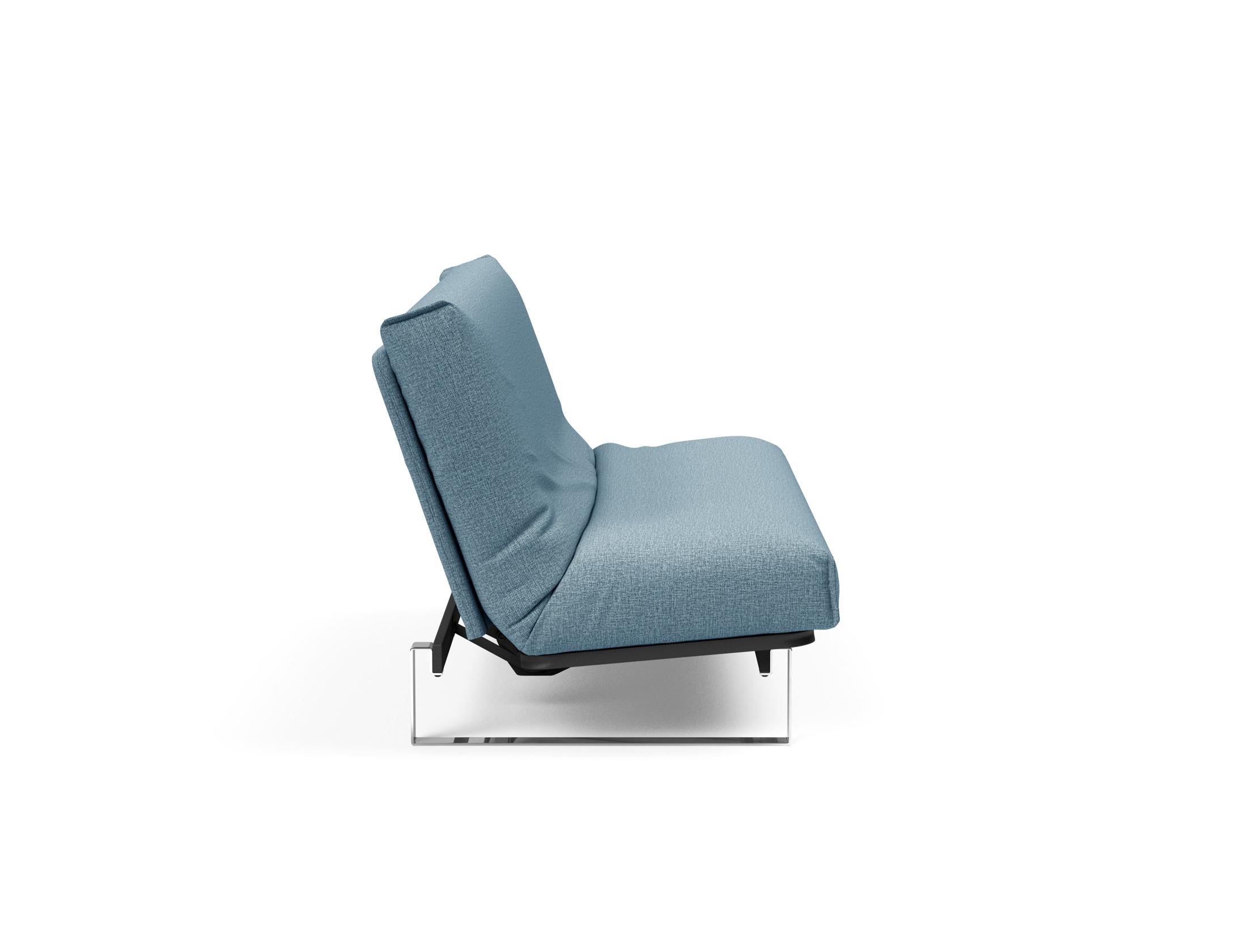 Erleben Sie das Minimum Bettsofa 140 Nordic Cover von Innovation Living: modernes skandinavisches Design, bequeme Soft Spring Matratze und flexible Einsatzmöglichkeiten.