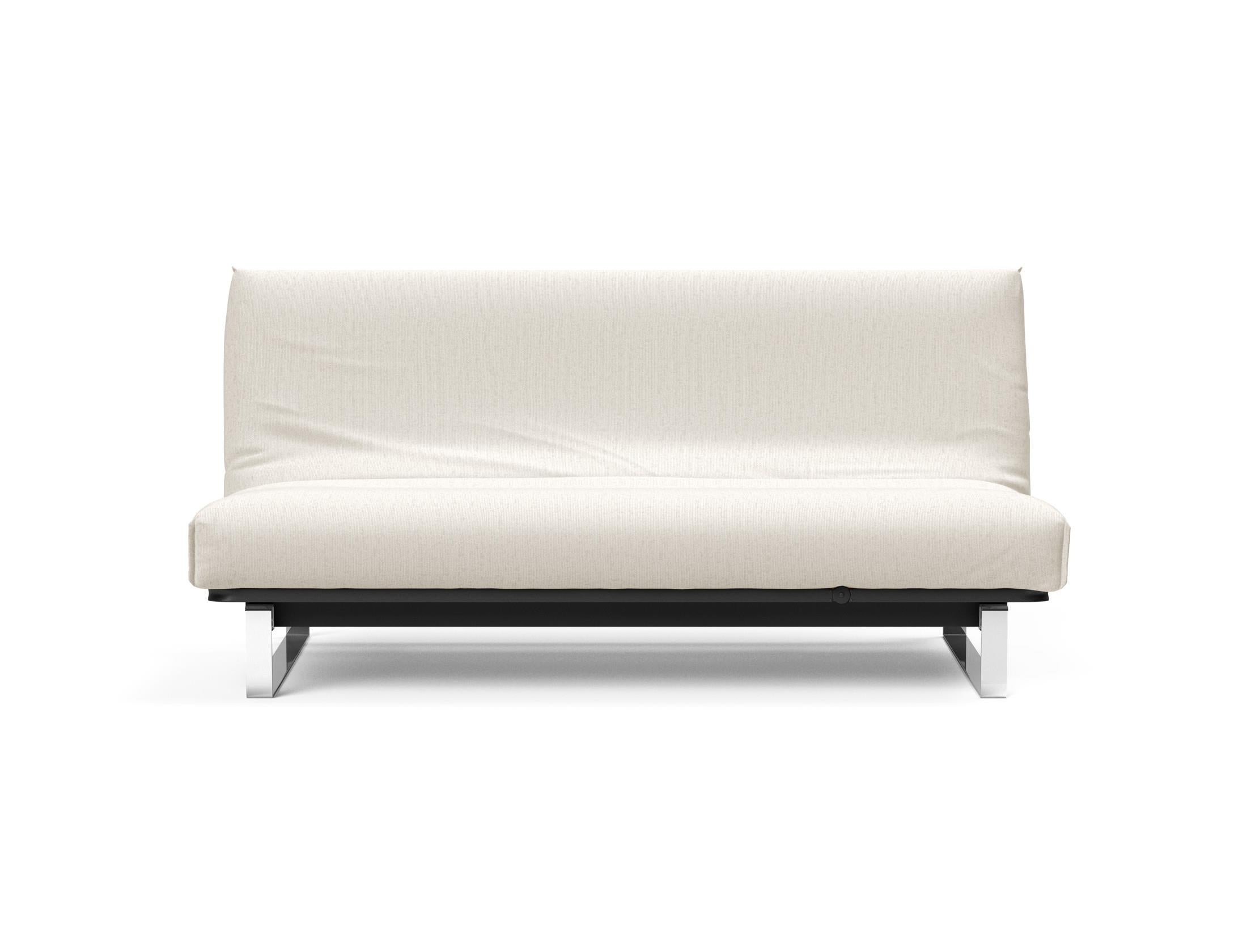 Erleben Sie das Minimum Bettsofa 140 Nordic Cover von Innovation Living: modernes skandinavisches Design, bequeme Soft Spring Matratze und flexible Einsatzmöglichkeiten.