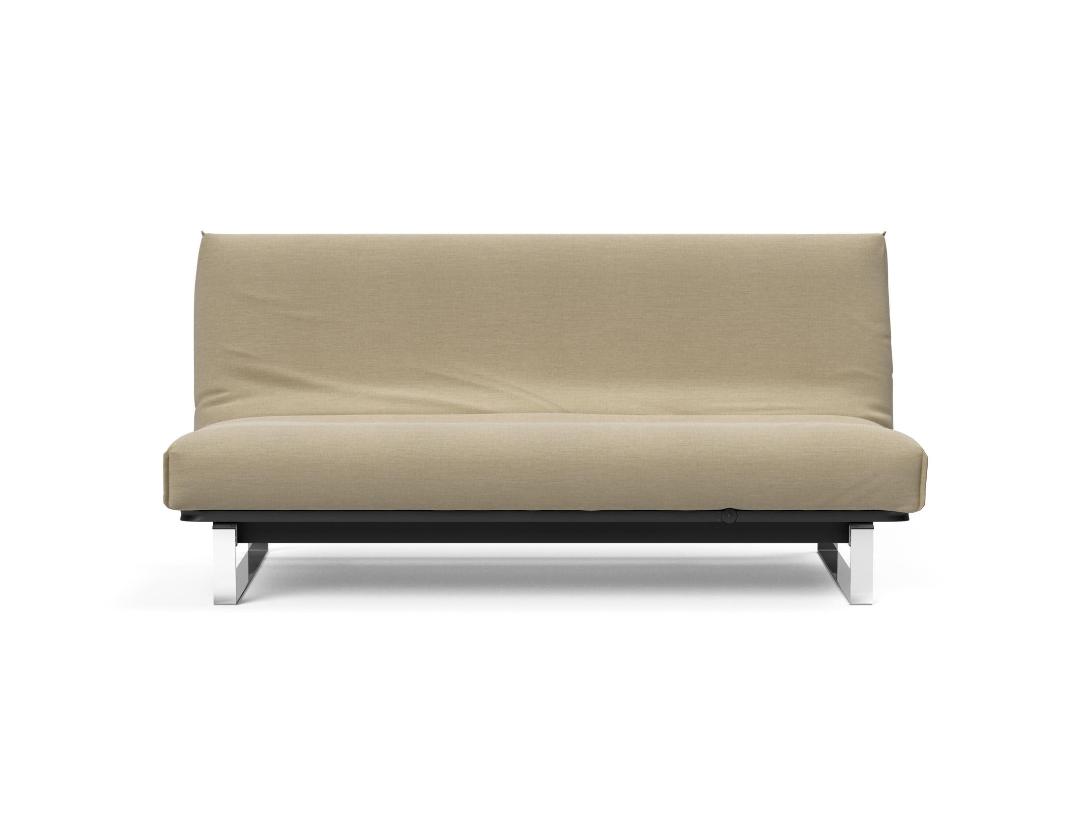 Entdecken Sie das Minimum Bettsofa 140 Nordic Cover von Innovation Living: stilvolles skandinavisches Design, komfortable Soft Spring Matratze und vielseitige Nutzungsmöglichkeiten.