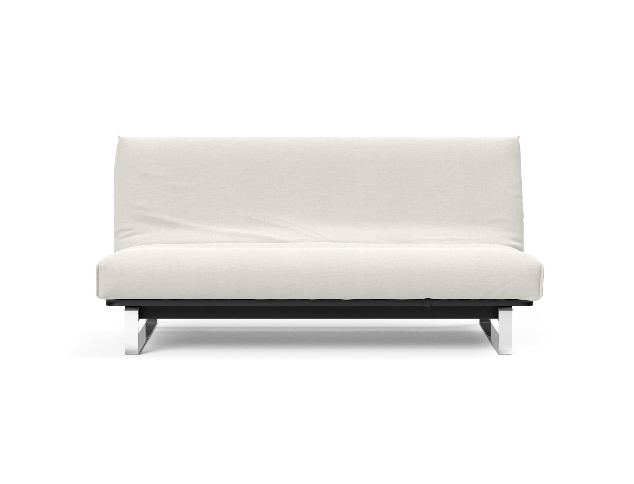 Erleben Sie das Minimum Bettsofa 140 Nordic Cover von Innovation Living: modernes skandinavisches Design, bequeme Soft Spring Matratze und flexible Einsatzmöglichkeiten.