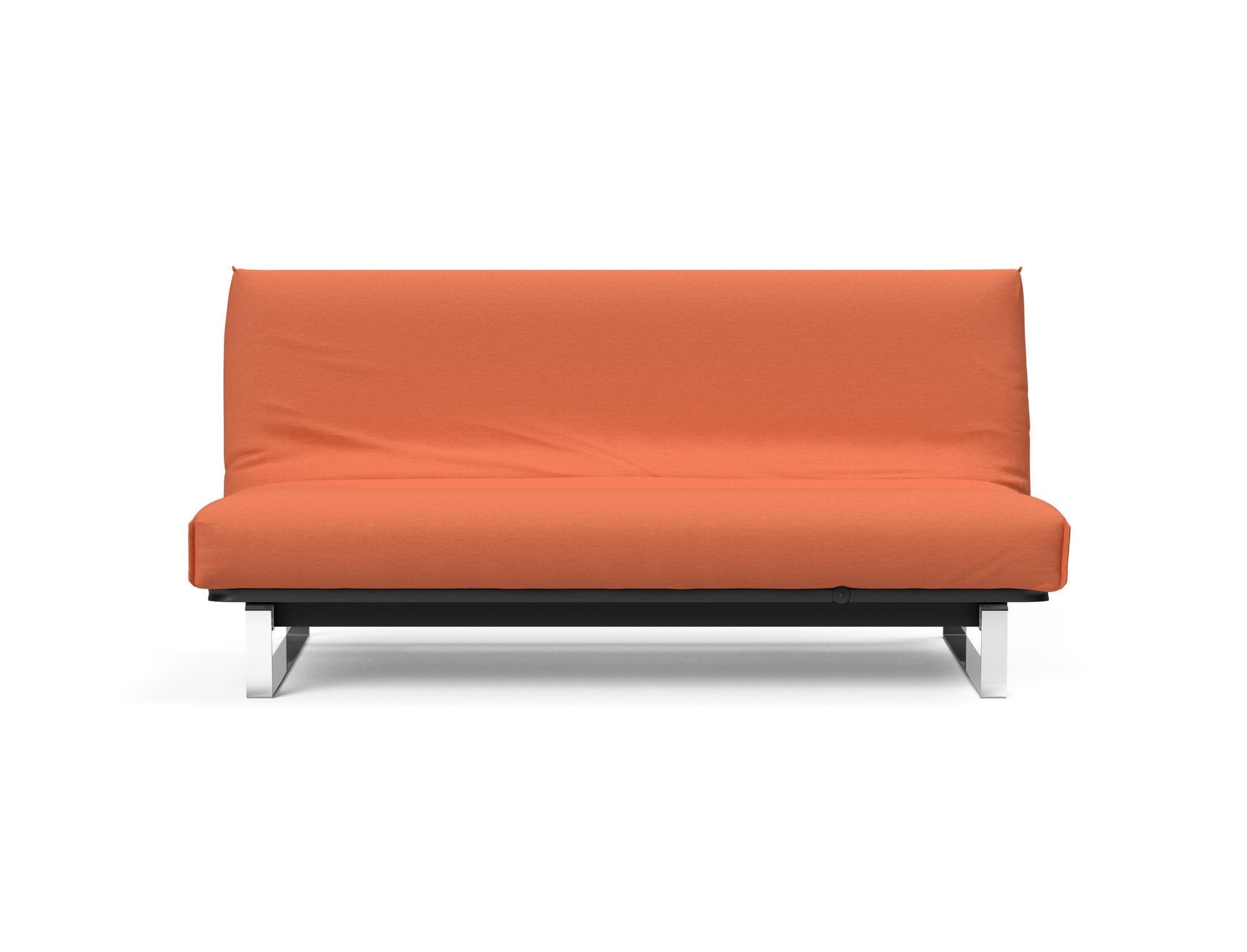 Erleben Sie das Minimum Bettsofa 140 Nordic Cover von Innovation Living: modernes skandinavisches Design, bequeme Soft Spring Matratze und flexible Einsatzmöglichkeiten.