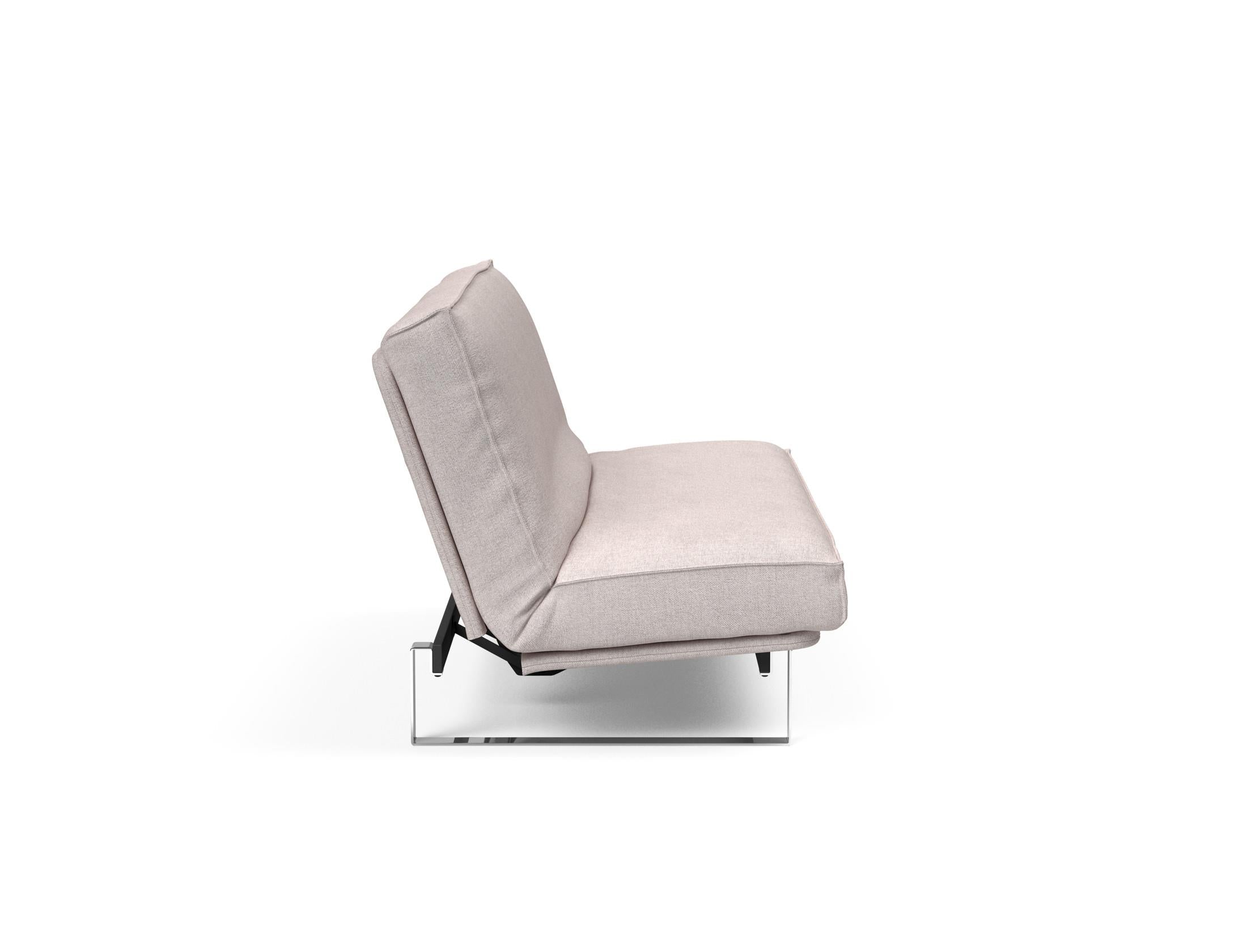 Erleben Sie das Minimum Bettsofa 140 Sharp Plus Cover von Innovation Living – stilvoll, vielseitig und mit bequemer Soft Spring Polsterung für besten Schlafkomfort.