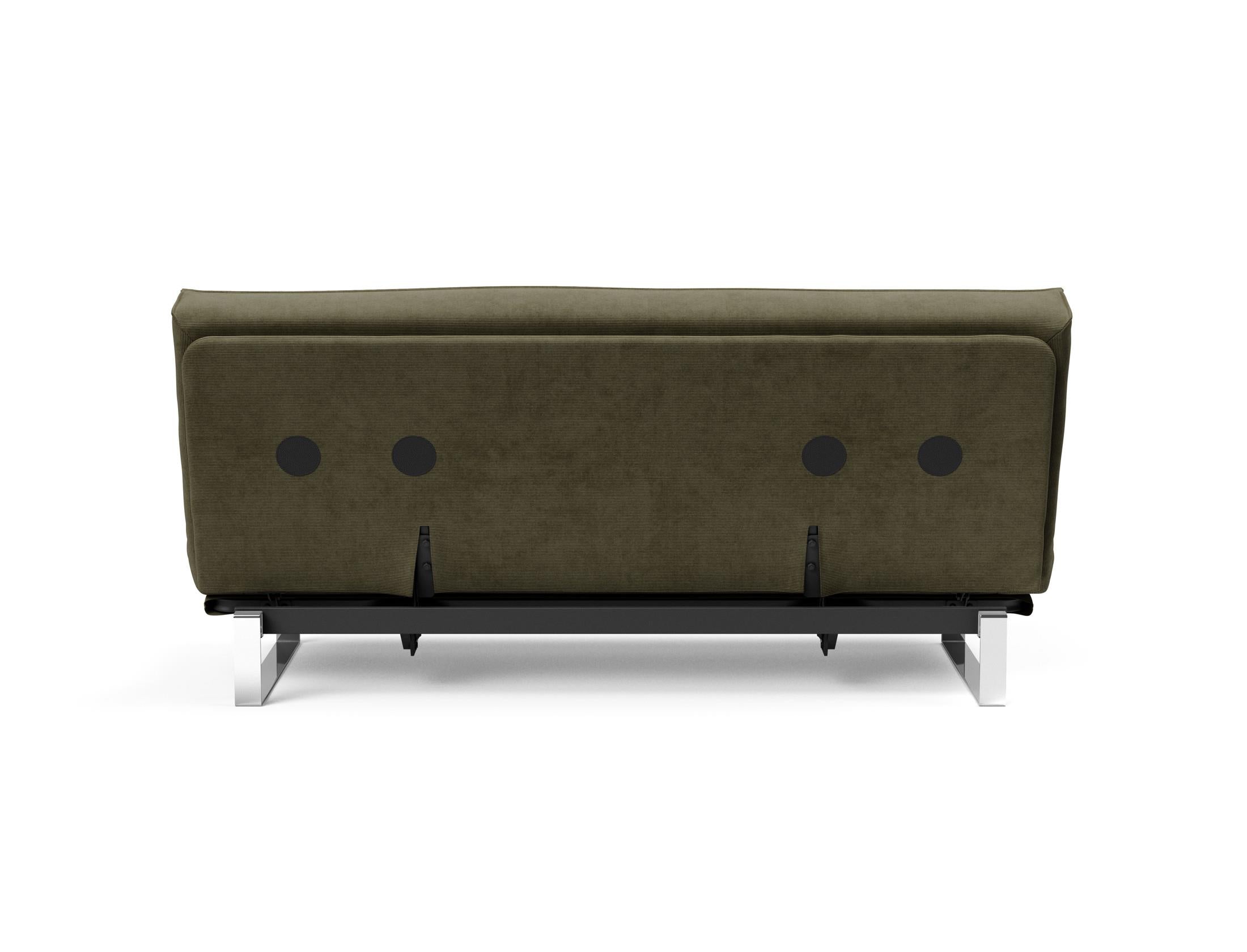 Erleben Sie das Minimum Bettsofa 140 Sharp Plus Cover von Innovation Living – stilvoll, vielseitig und mit bequemer Soft Spring Polsterung für besten Schlafkomfort.