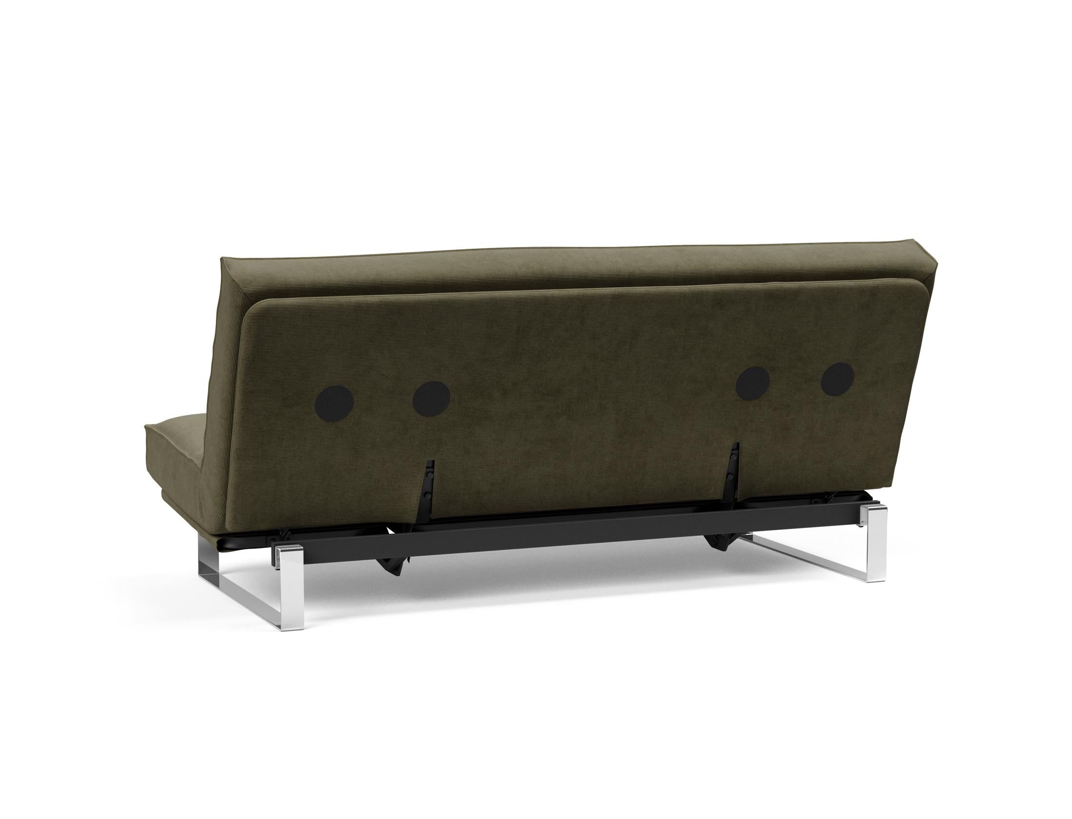 Entdecken Sie das Minimum Bettsofa 140 Sharp Plus Cover von Innovation Living – elegant, funktional und mit hochwertiger Soft Spring Polsterung für erholsame Nächte.