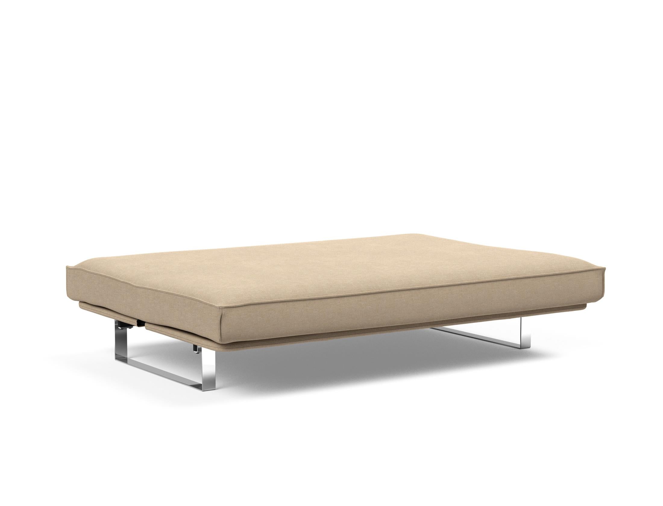 Erleben Sie das Minimum Bettsofa 140 Sharp Plus Cover von Innovation Living – stilvoll, vielseitig und mit bequemer Soft Spring Polsterung für besten Schlafkomfort.