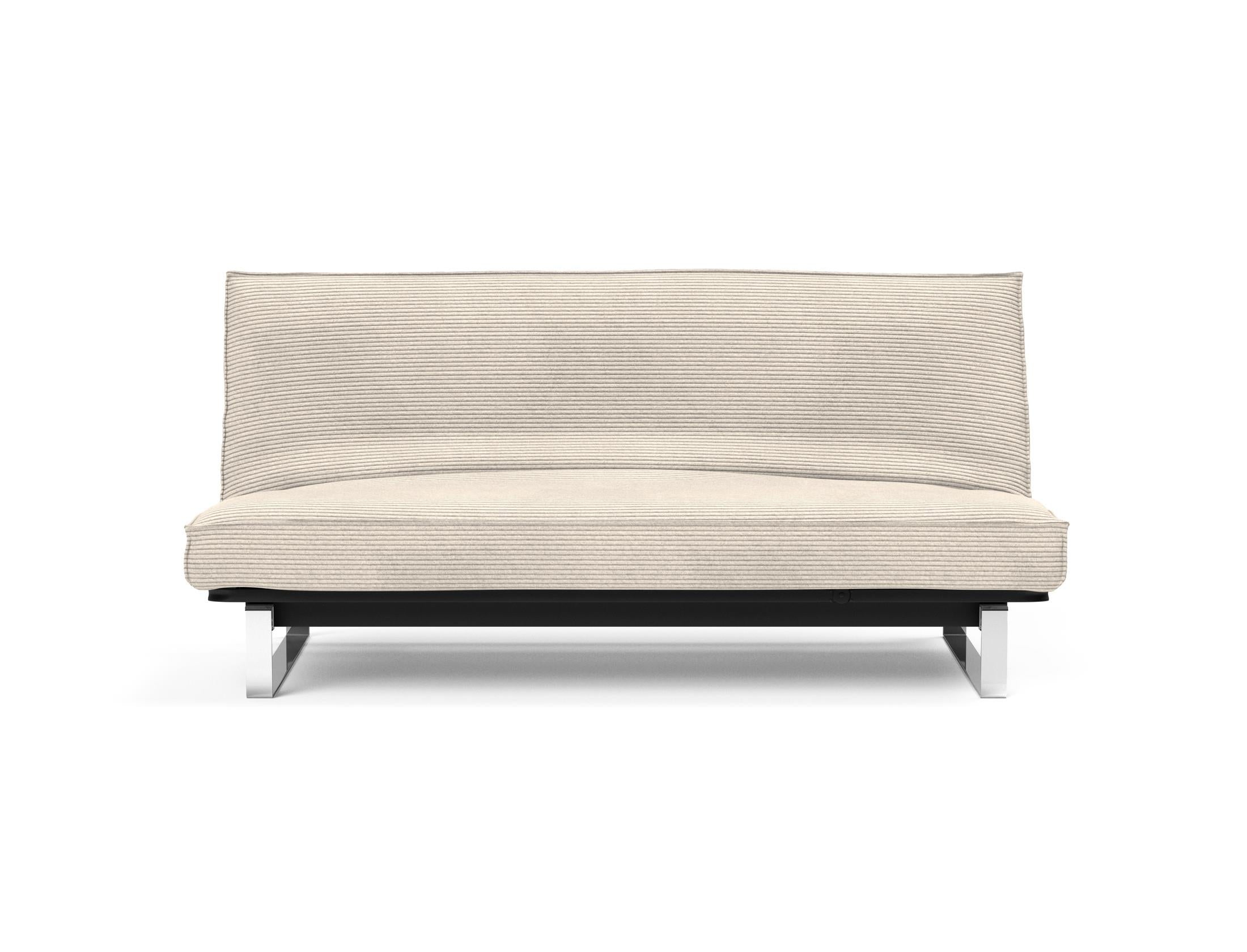Erleben Sie das Minimum Bettsofa 140 Sharp Plus Cover von Innovation Living – stilvoll, vielseitig und mit bequemer Soft Spring Polsterung für besten Schlafkomfort.