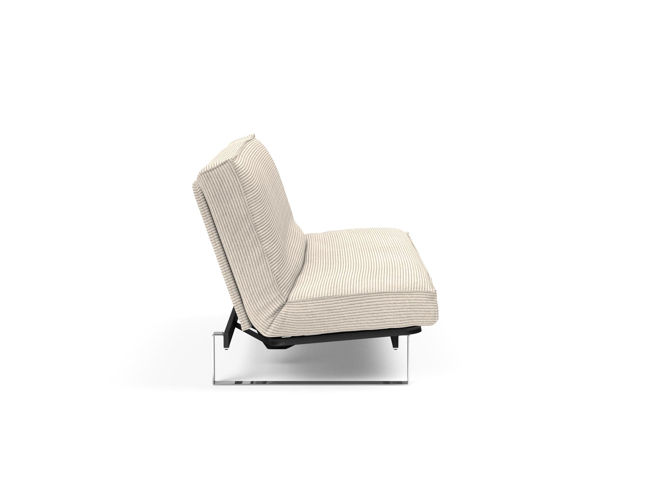 Entdecken Sie das Minimum Bettsofa 140 Sharp Plus Cover von Innovation Living – elegant, funktional und mit hochwertiger Soft Spring Polsterung für erholsame Nächte.