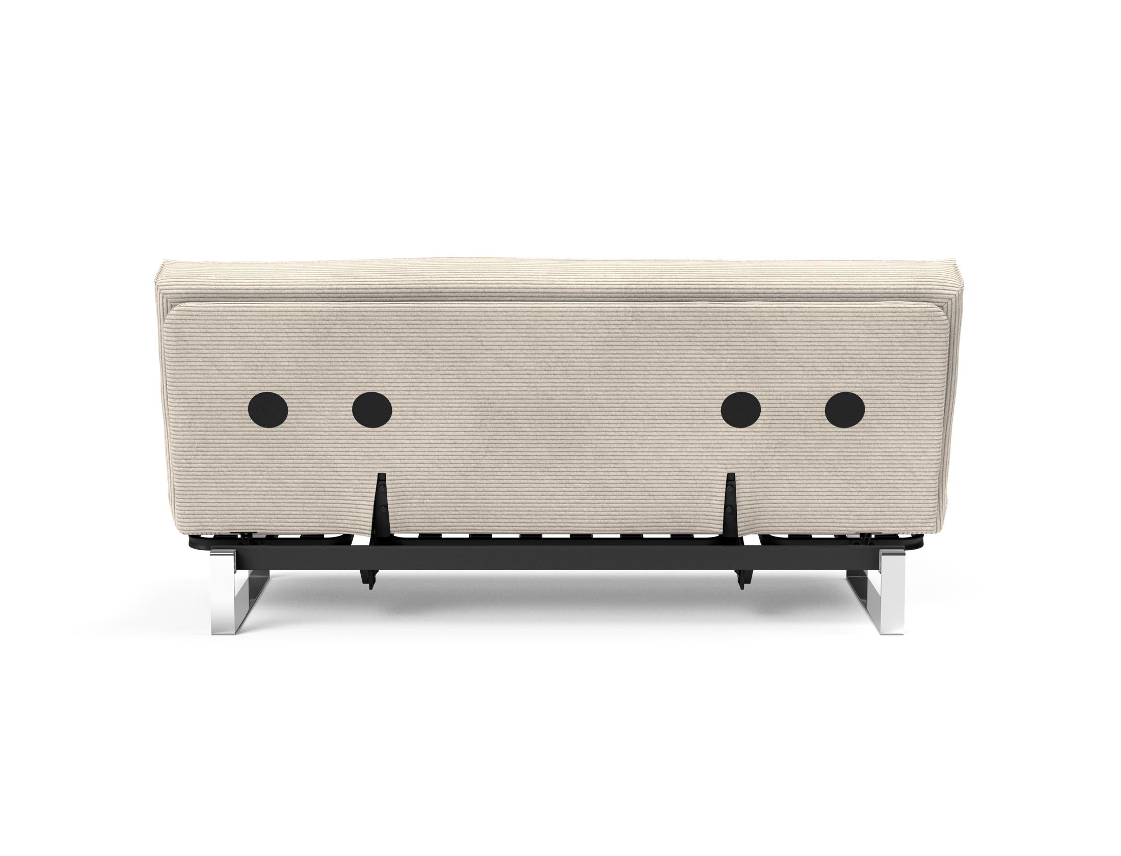 Erleben Sie das Minimum Bettsofa 140 Sharp Plus Cover von Innovation Living – stilvoll, vielseitig und mit bequemer Soft Spring Polsterung für besten Schlafkomfort.