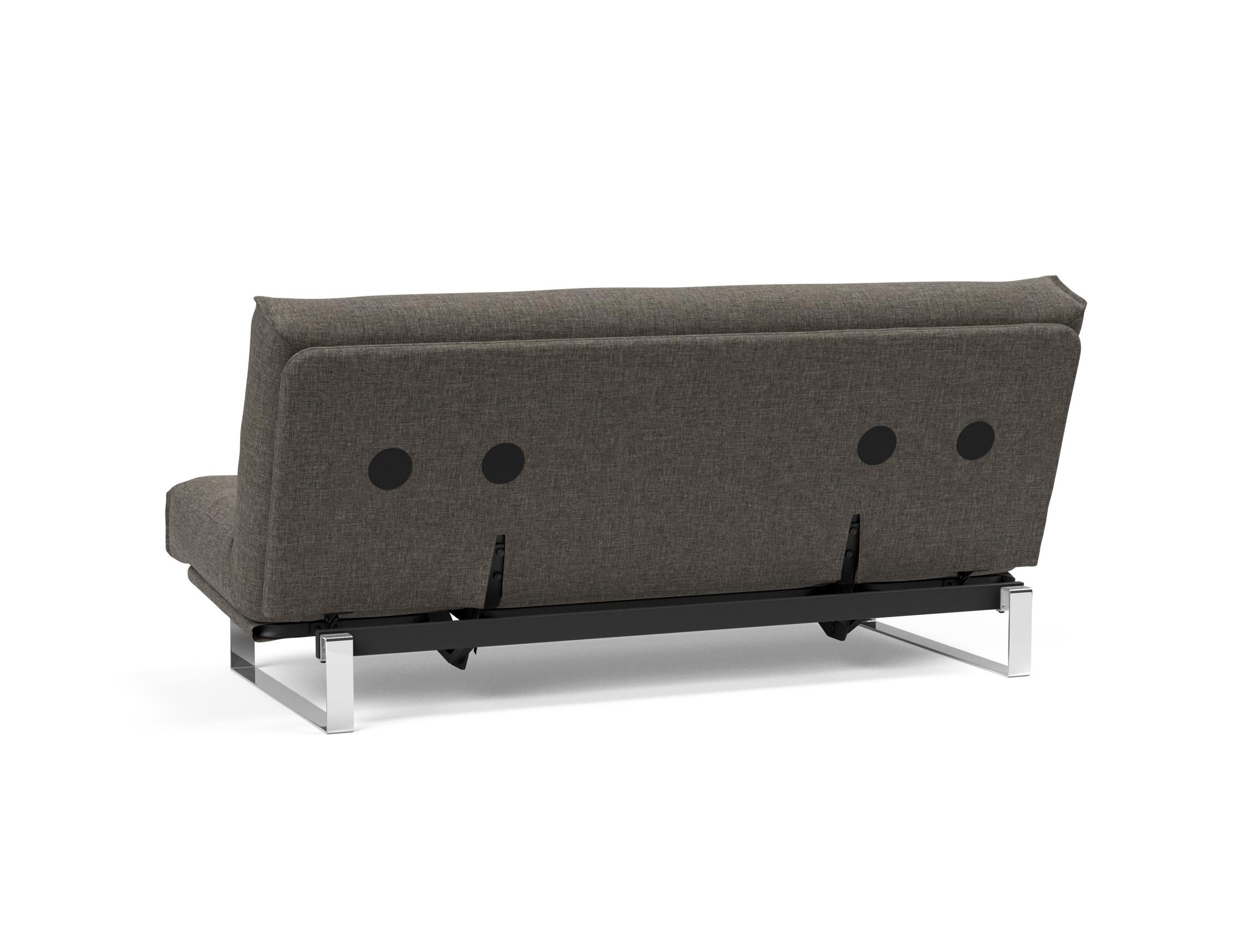 Entdecken Sie das Minimum Bettsofa 140 Nordic von Innovation Living: stilvolles Design, komfortable Soft Spring Matratze, perfekt für kompakte Wohnräume.