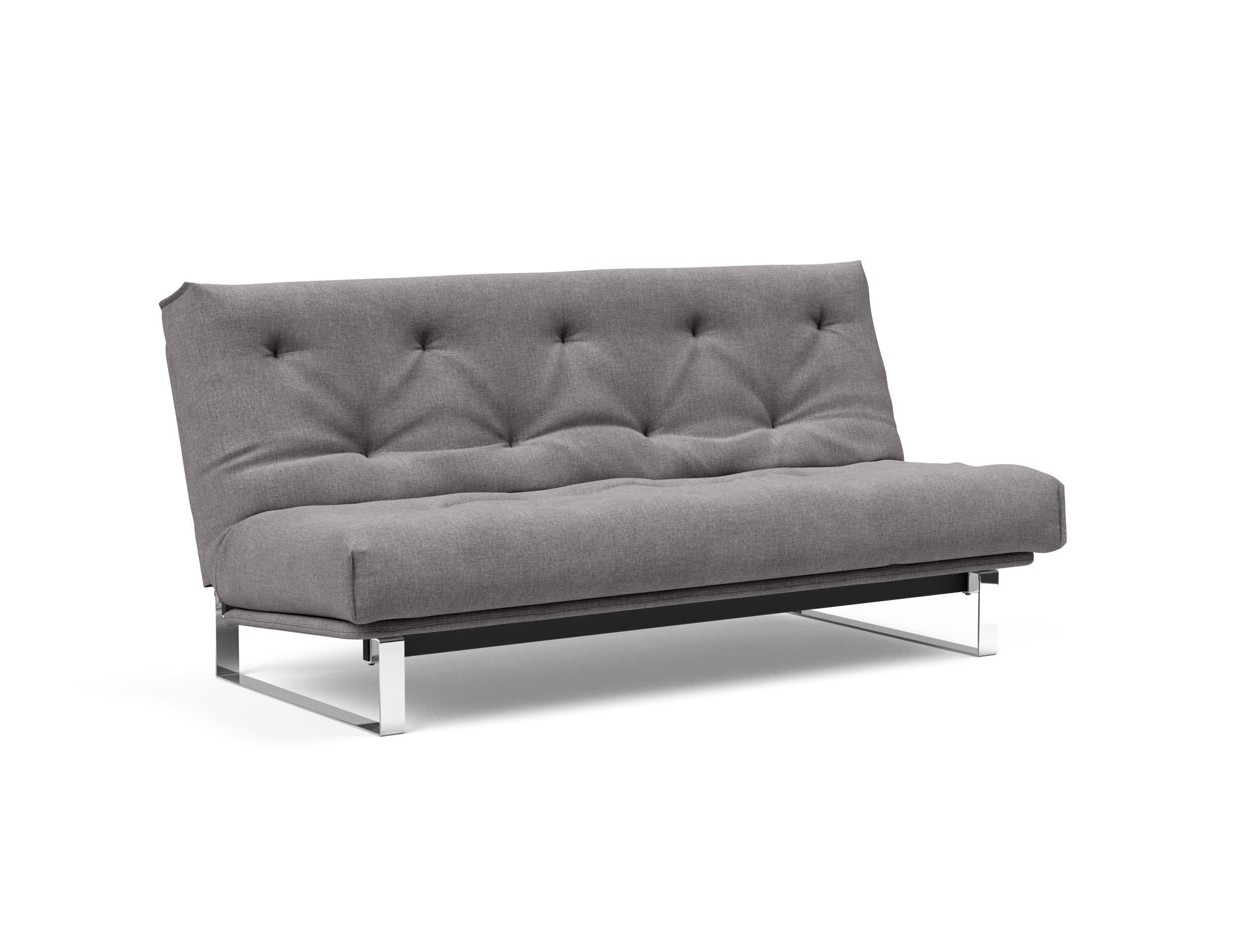 Erleben Sie das Minimum Bettsofa 140 Nordic von Innovation Living: elegantes Design, bequeme Soft Spring Matratze, ideal für kleine Räume.