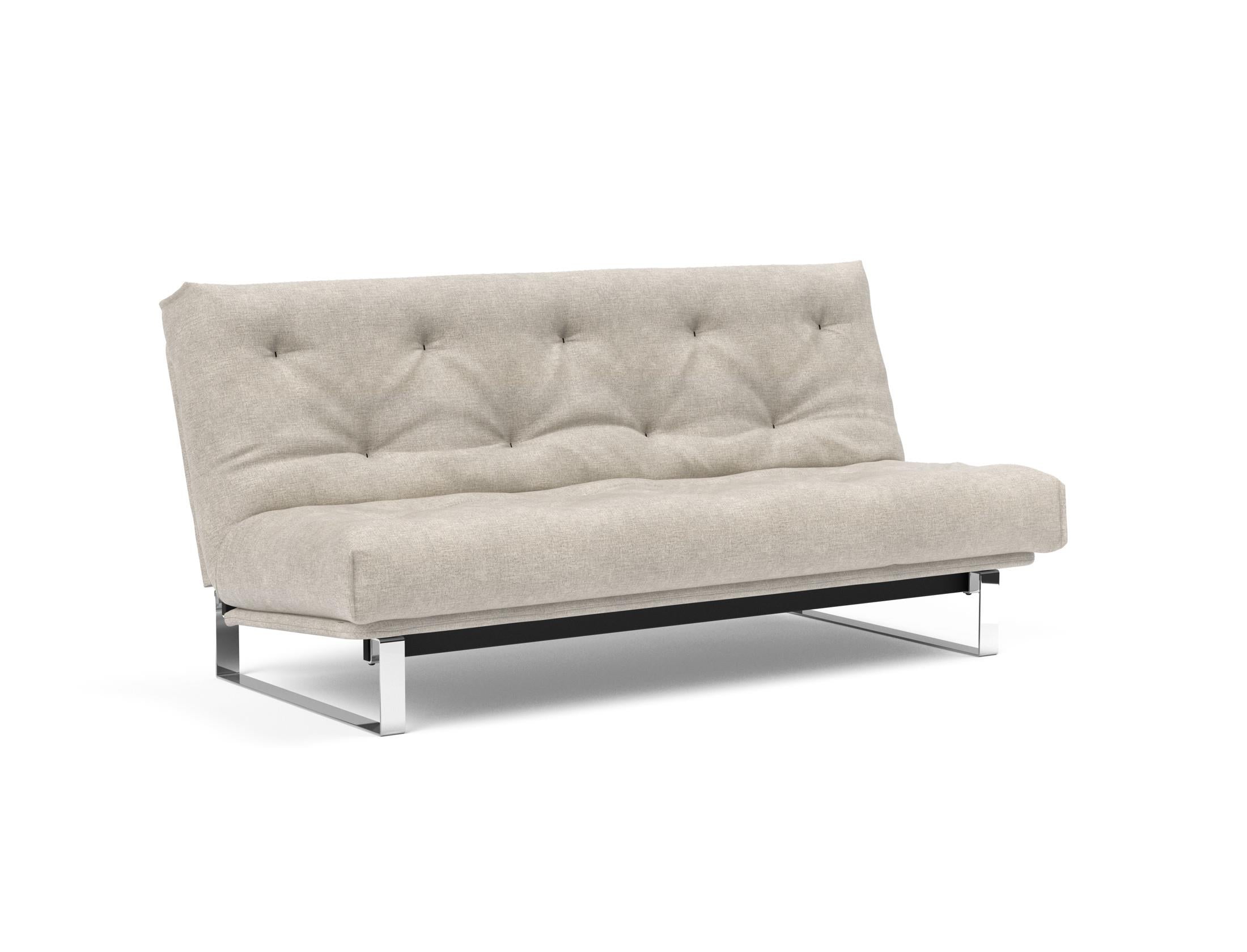 Erleben Sie das Minimum Bettsofa 140 Nordic von Innovation Living: elegantes Design, bequeme Soft Spring Matratze, ideal für kleine Räume.