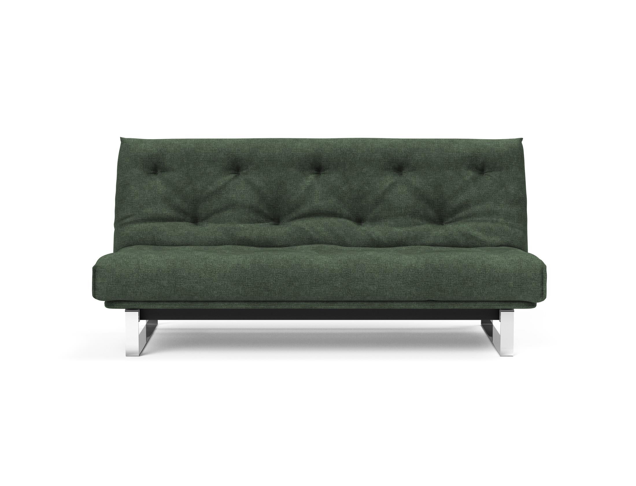 Erleben Sie das Minimum Bettsofa 140 Nordic von Innovation Living: elegantes Design, bequeme Soft Spring Matratze, ideal für kleine Räume.
