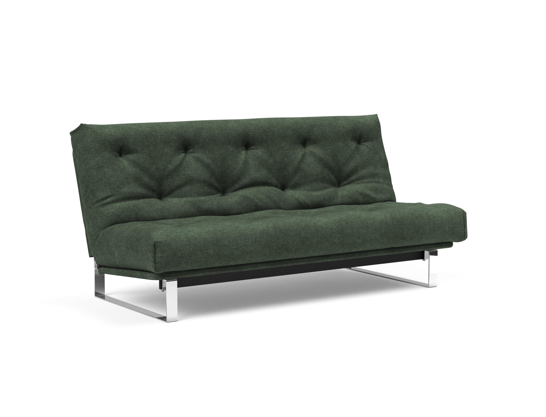 Entdecken Sie das Minimum Bettsofa 140 Nordic von Innovation Living: stilvolles Design, komfortable Soft Spring Matratze, perfekt für kompakte Wohnräume.