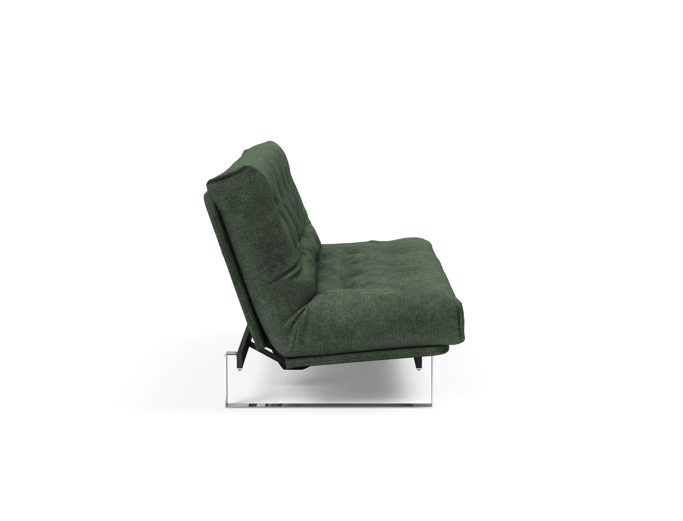 Erleben Sie das Minimum Bettsofa 140 Nordic von Innovation Living: elegantes Design, bequeme Soft Spring Matratze, ideal für kleine Räume.