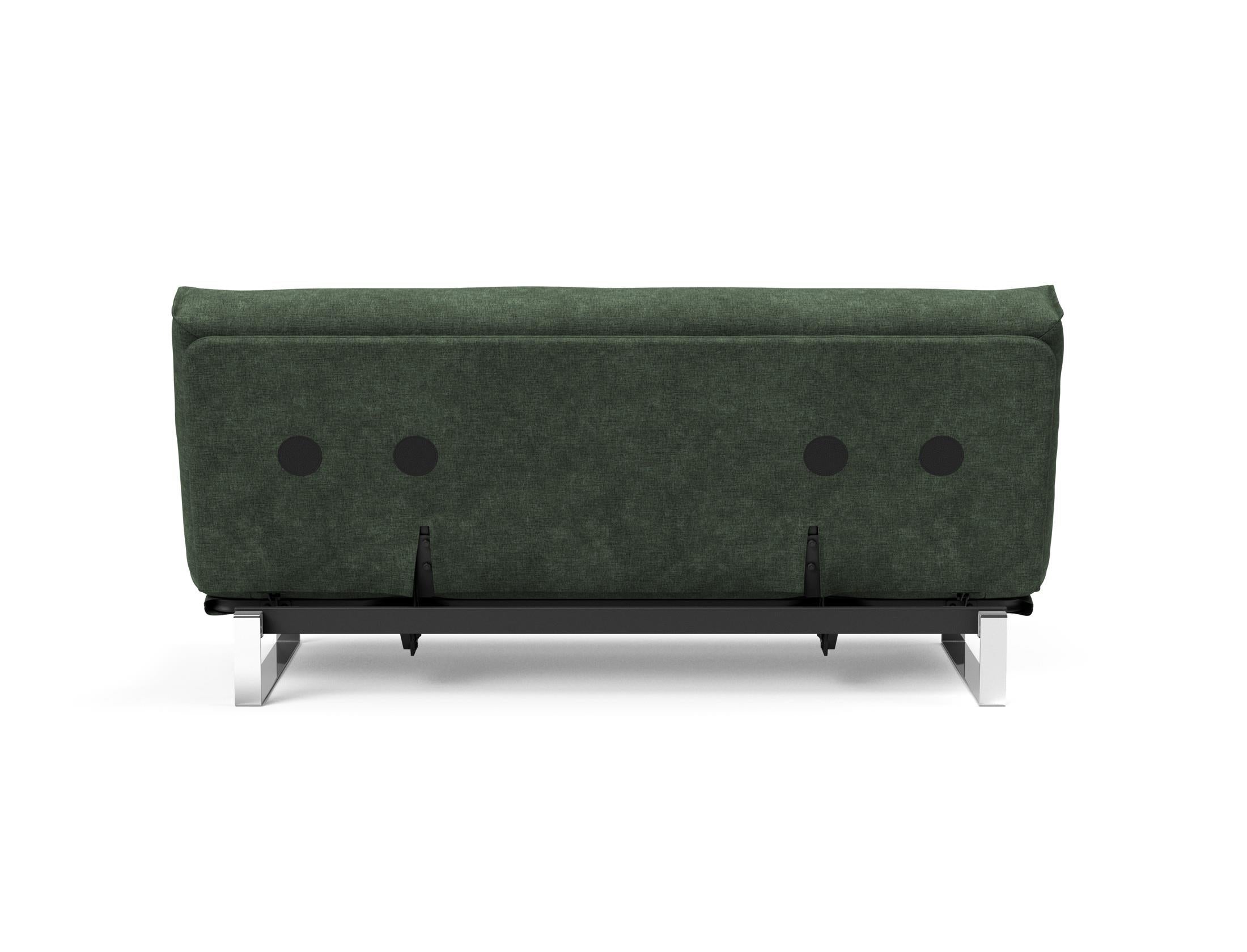 Entdecken Sie das Minimum Bettsofa 140 Nordic von Innovation Living: stilvolles Design, komfortable Soft Spring Matratze, perfekt für kompakte Wohnräume.