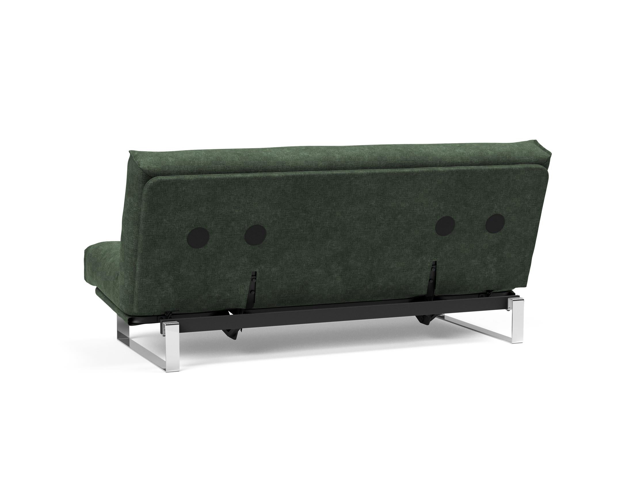 Erleben Sie das Minimum Bettsofa 140 Nordic von Innovation Living: elegantes Design, bequeme Soft Spring Matratze, ideal für kleine Räume.
