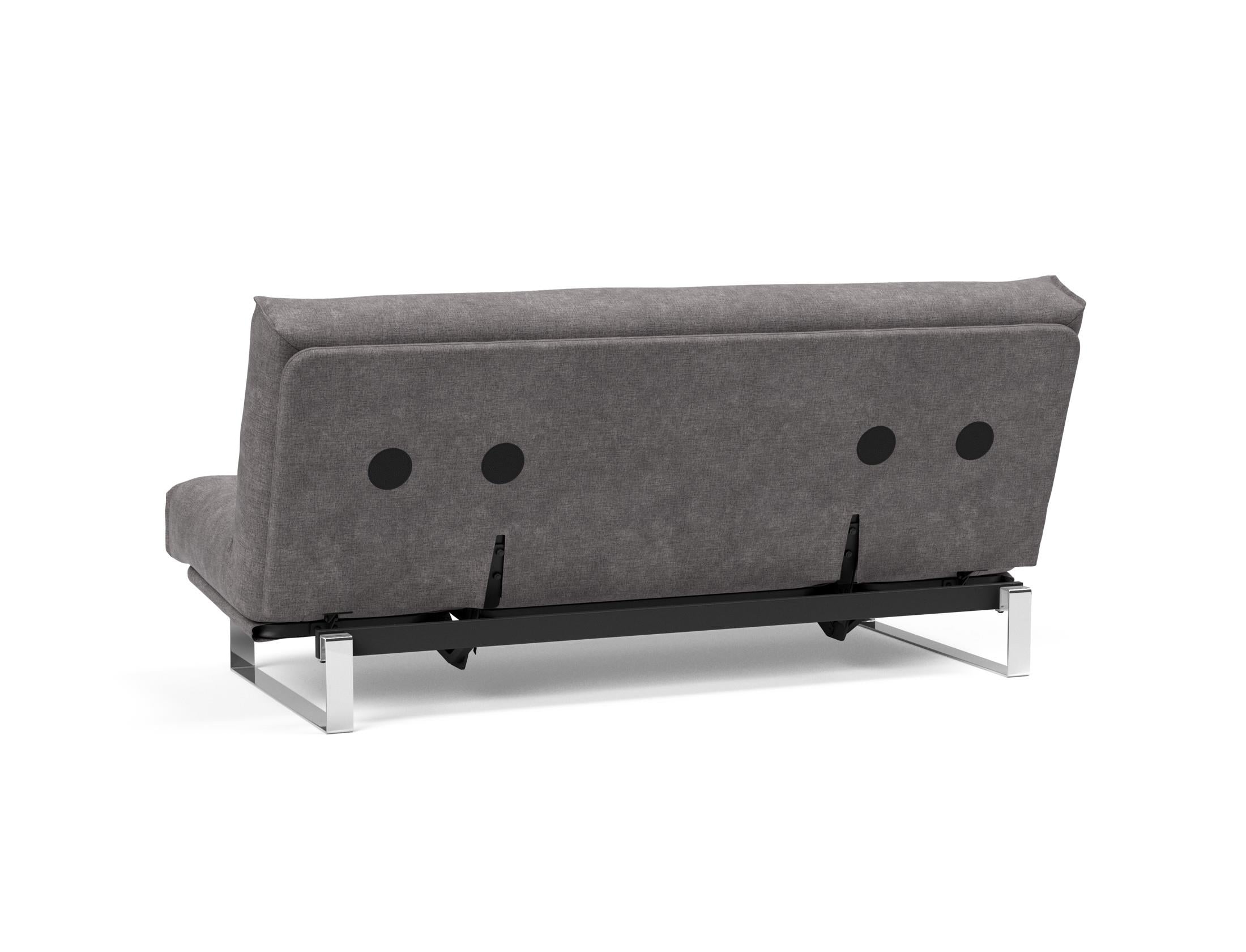 Erleben Sie das Minimum Bettsofa 140 Nordic von Innovation Living: elegantes Design, bequeme Soft Spring Matratze, ideal für kleine Räume.