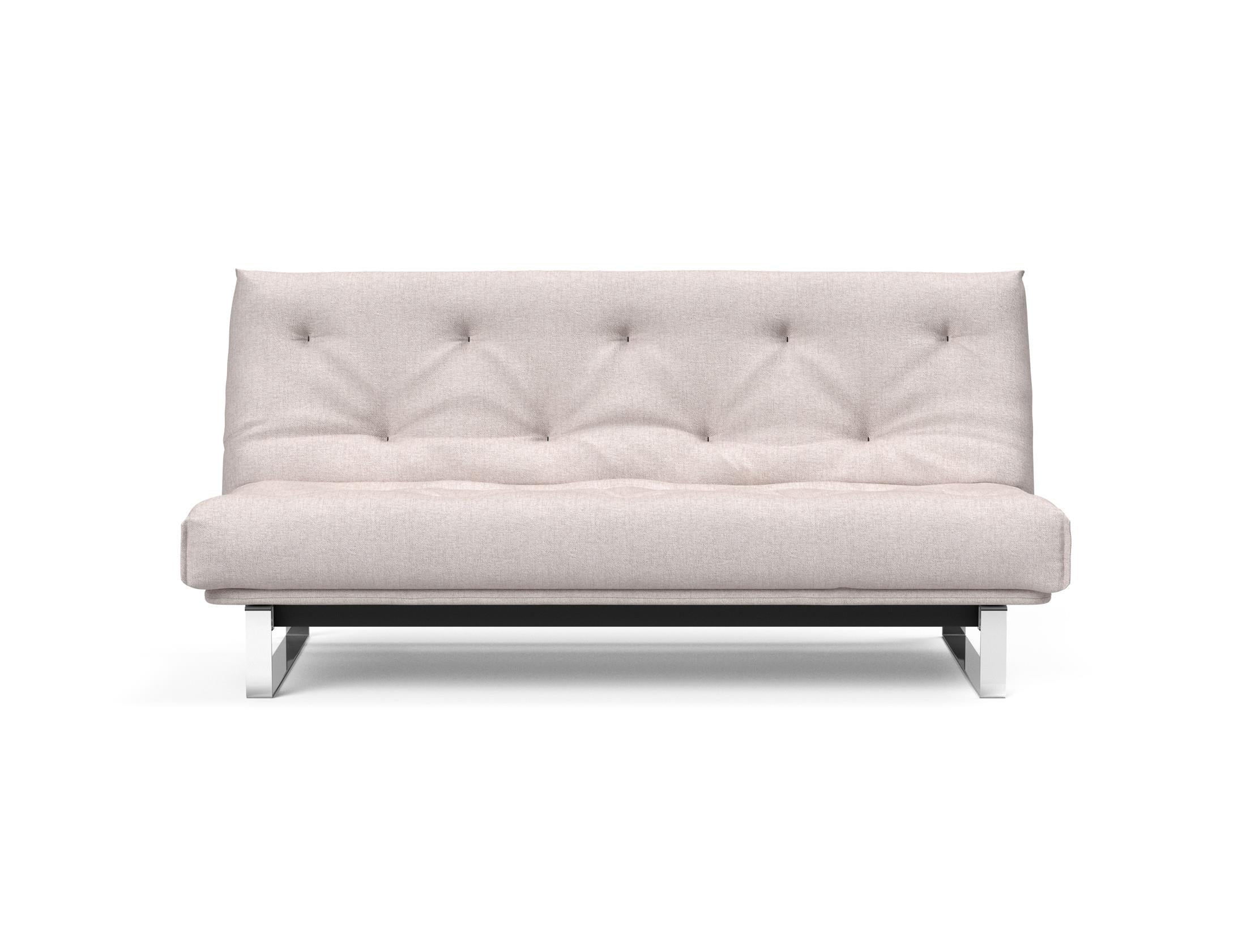 Erleben Sie das Minimum Bettsofa 140 Nordic von Innovation Living: elegantes Design, bequeme Soft Spring Matratze, ideal für kleine Räume.