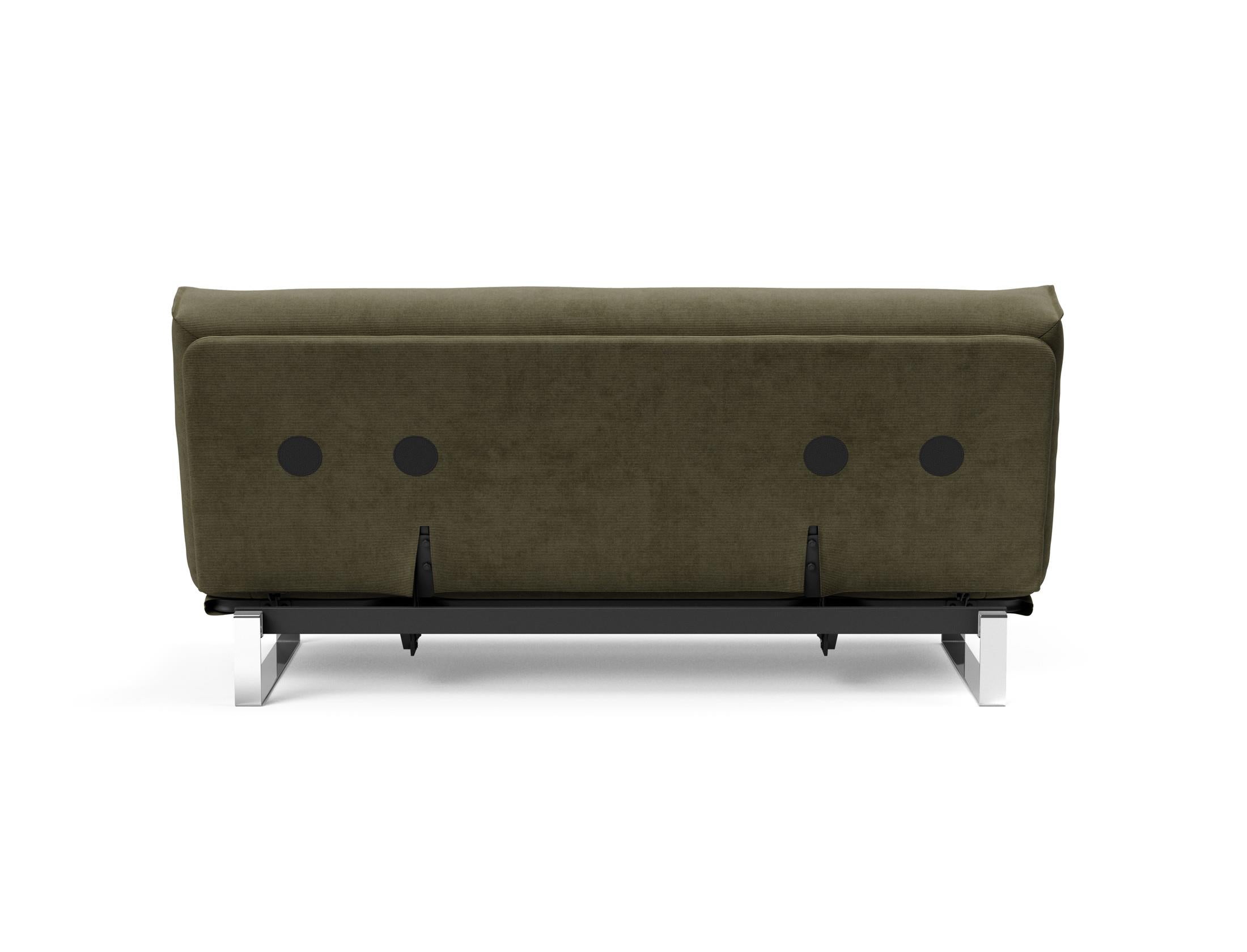 Entdecken Sie das Minimum Bettsofa 140 Nordic von Innovation Living: stilvolles Design, komfortable Soft Spring Matratze, perfekt für kompakte Wohnräume.