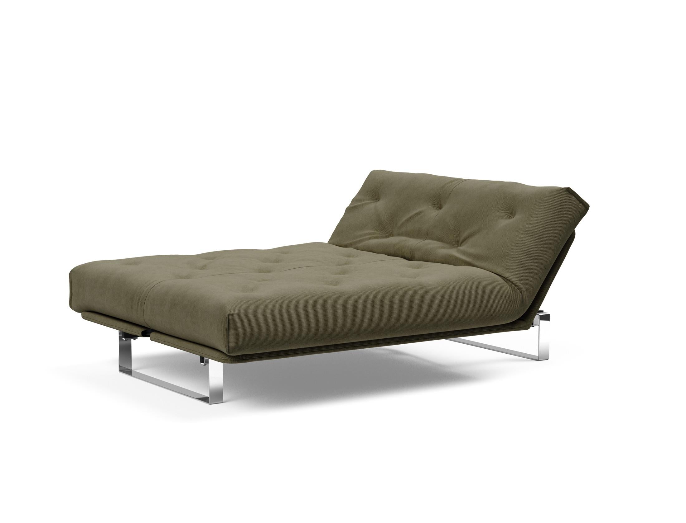 Erleben Sie das Minimum Bettsofa 140 Nordic von Innovation Living: elegantes Design, bequeme Soft Spring Matratze, ideal für kleine Räume.