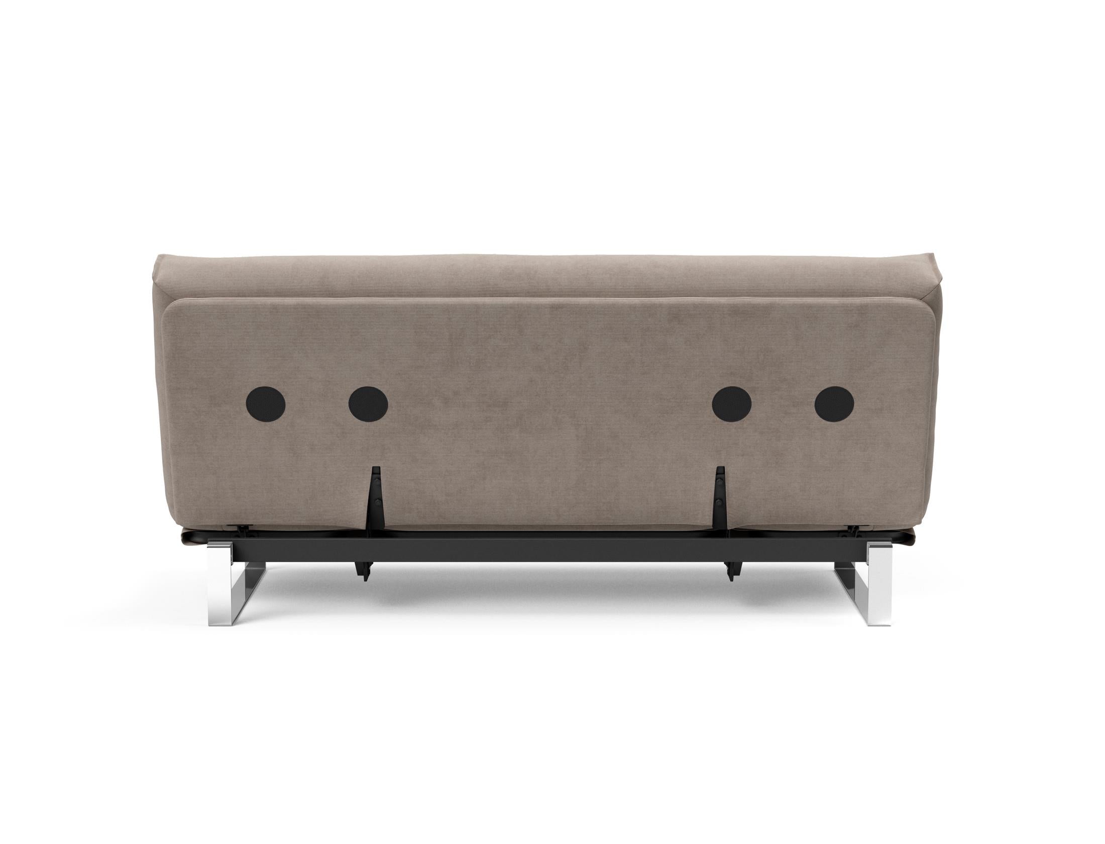 Entdecken Sie das Minimum Bettsofa 140 Nordic von Innovation Living: stilvolles Design, komfortable Soft Spring Matratze, perfekt für kompakte Wohnräume.