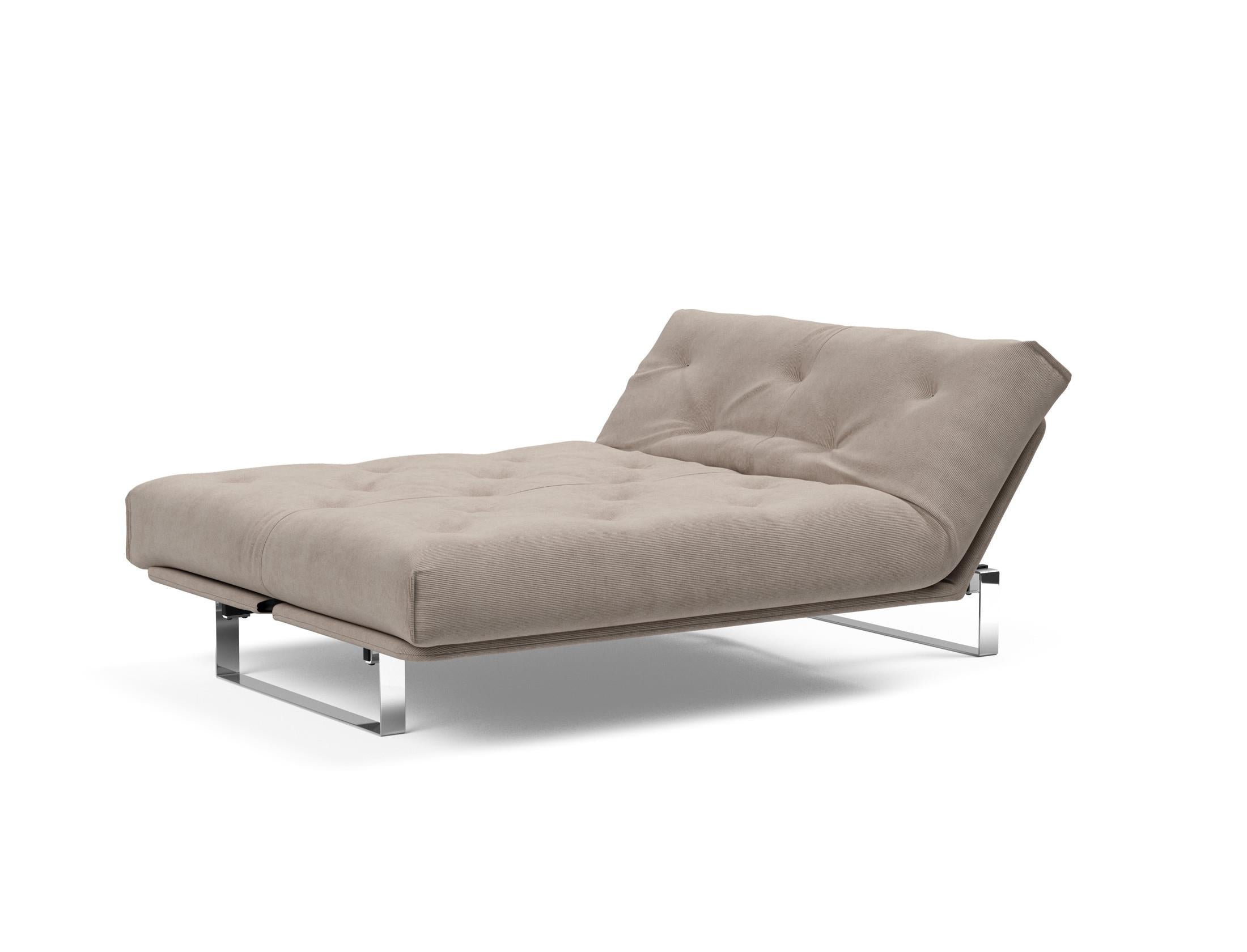 Erleben Sie das Minimum Bettsofa 140 Nordic von Innovation Living: elegantes Design, bequeme Soft Spring Matratze, ideal für kleine Räume.