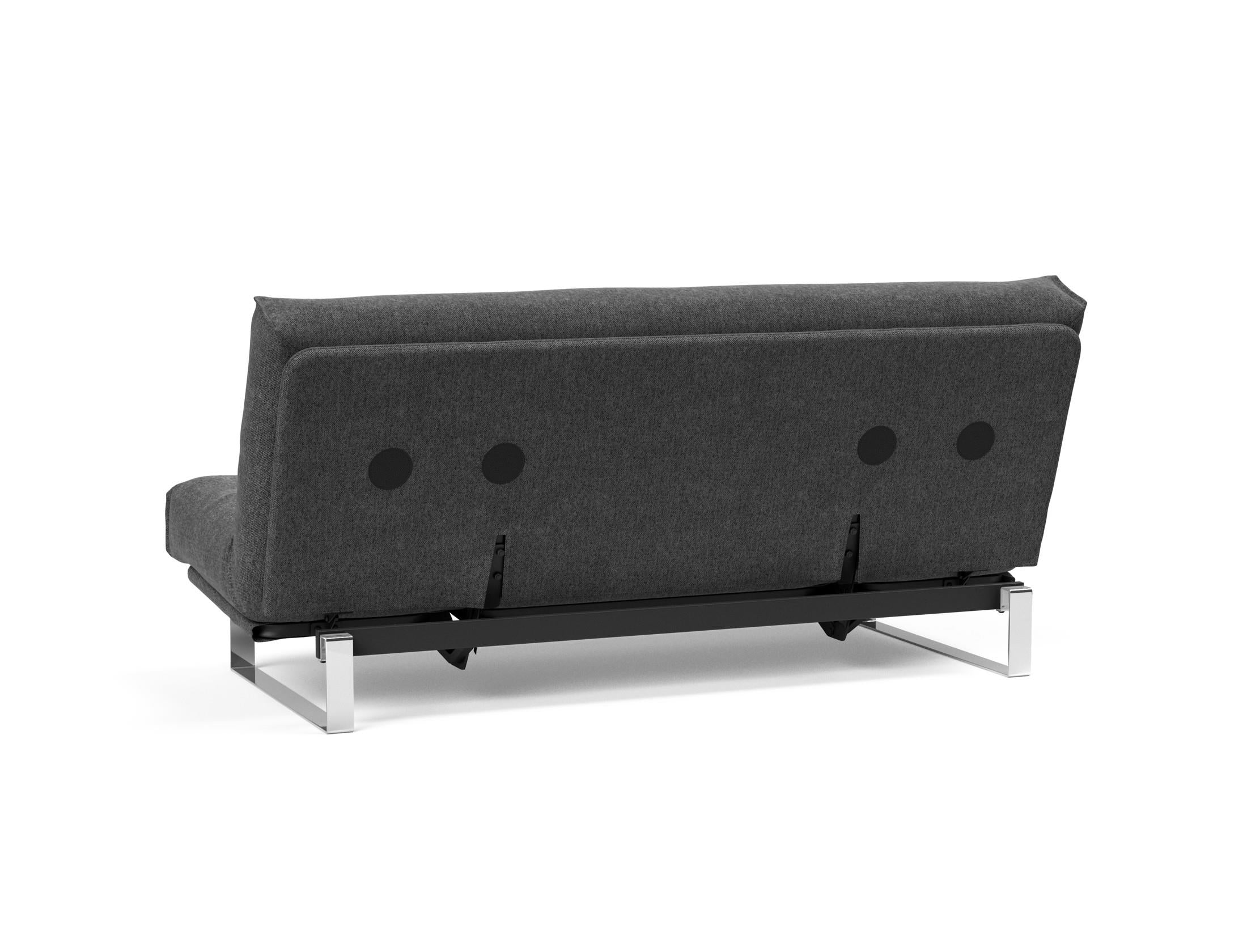 Erleben Sie das Minimum Bettsofa 140 Nordic von Innovation Living: elegantes Design, bequeme Soft Spring Matratze, ideal für kleine Räume.