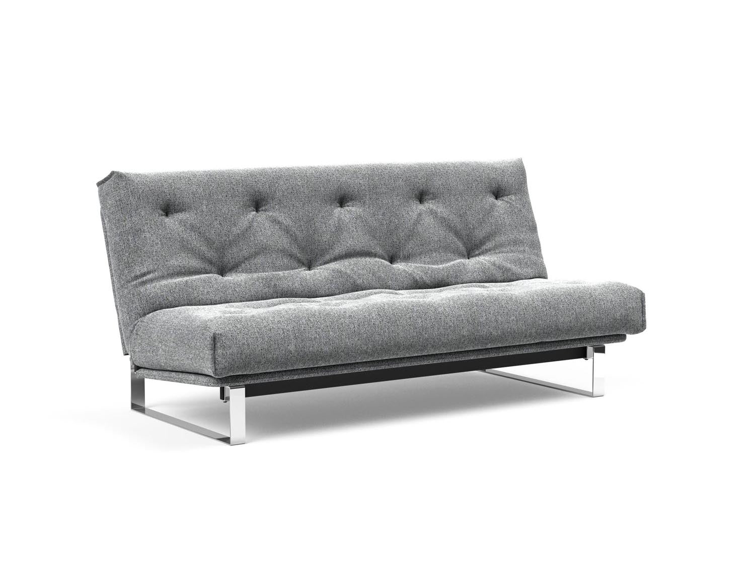 Erleben Sie das Minimum Bettsofa 140 Nordic von Innovation Living: elegantes Design, bequeme Soft Spring Matratze, ideal für kleine Räume.