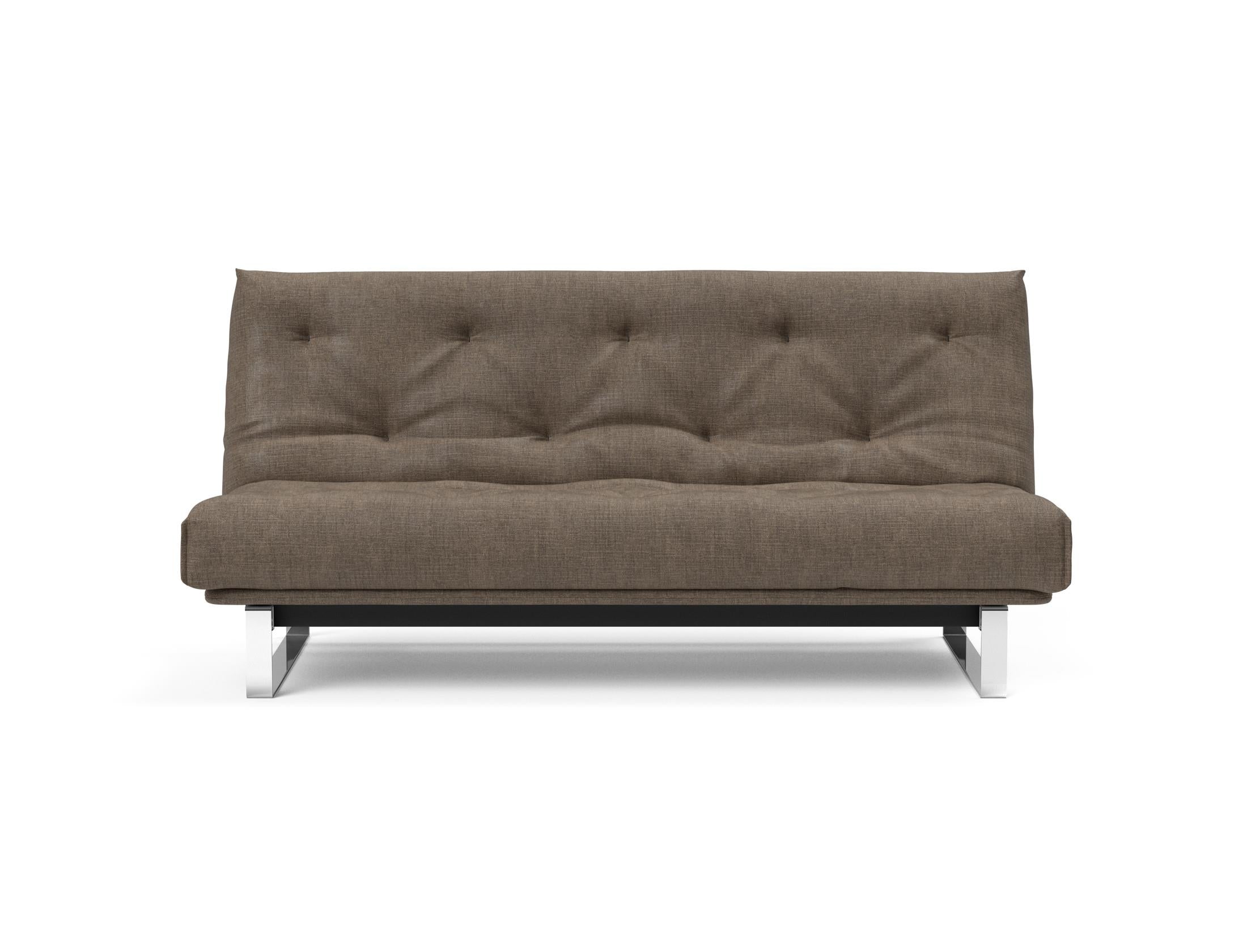 Erleben Sie das Minimum Bettsofa 140 Nordic von Innovation Living: elegantes Design, bequeme Soft Spring Matratze, ideal für kleine Räume.