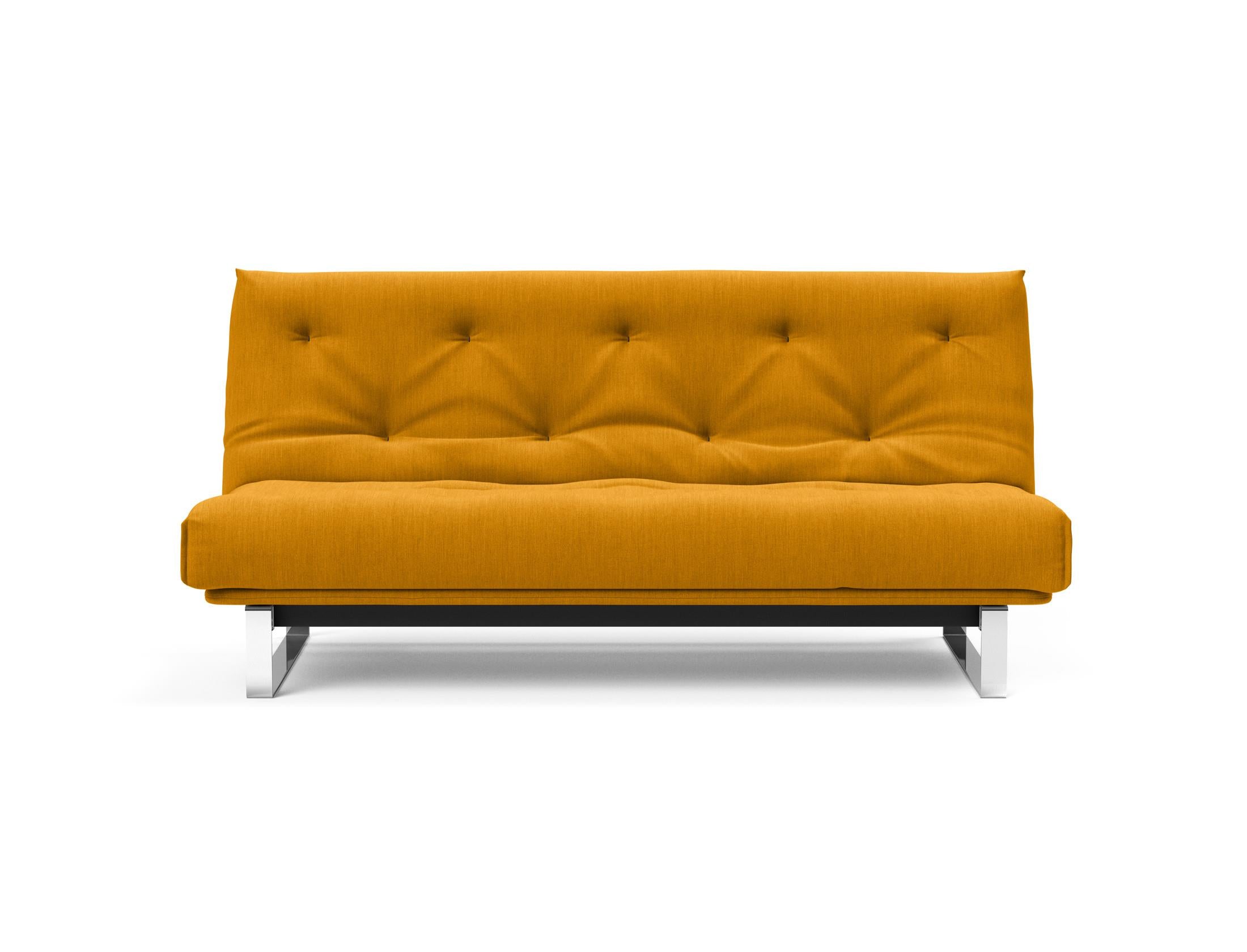 Erleben Sie das Minimum Bettsofa 140 Nordic von Innovation Living: elegantes Design, bequeme Soft Spring Matratze, ideal für kleine Räume.