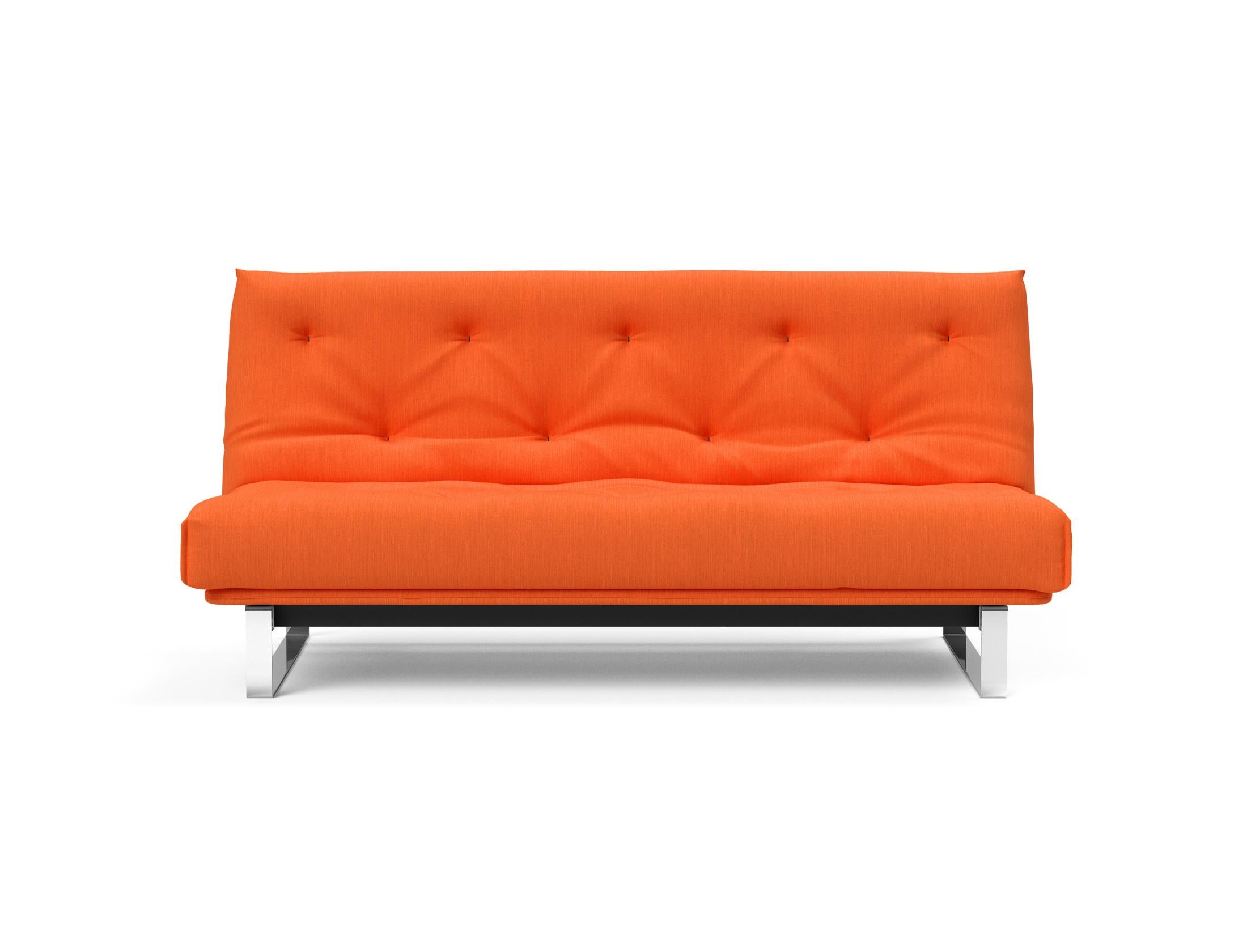Erleben Sie das Minimum Bettsofa 140 Nordic von Innovation Living: elegantes Design, bequeme Soft Spring Matratze, ideal für kleine Räume.